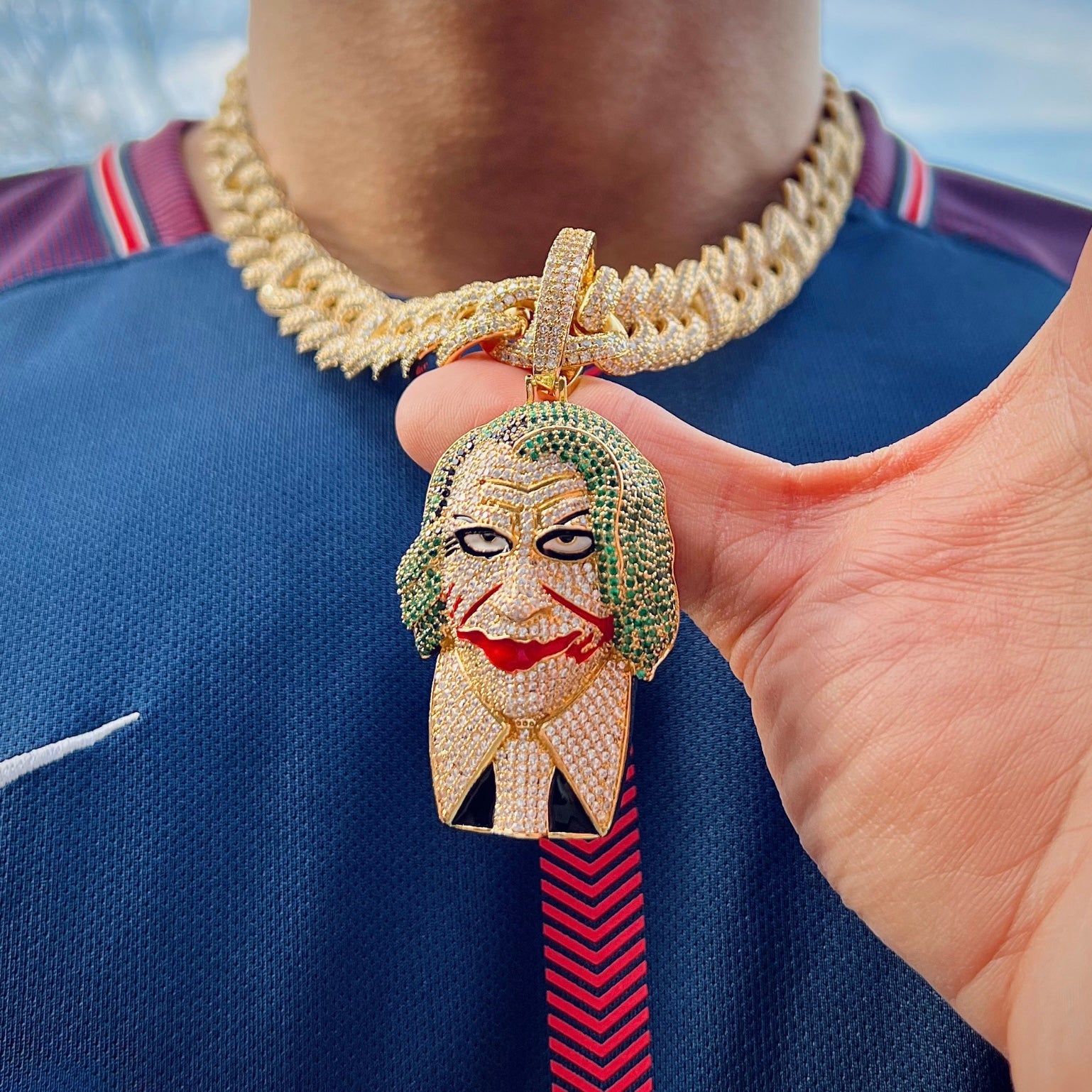 Joker Diamond Gold Pendant