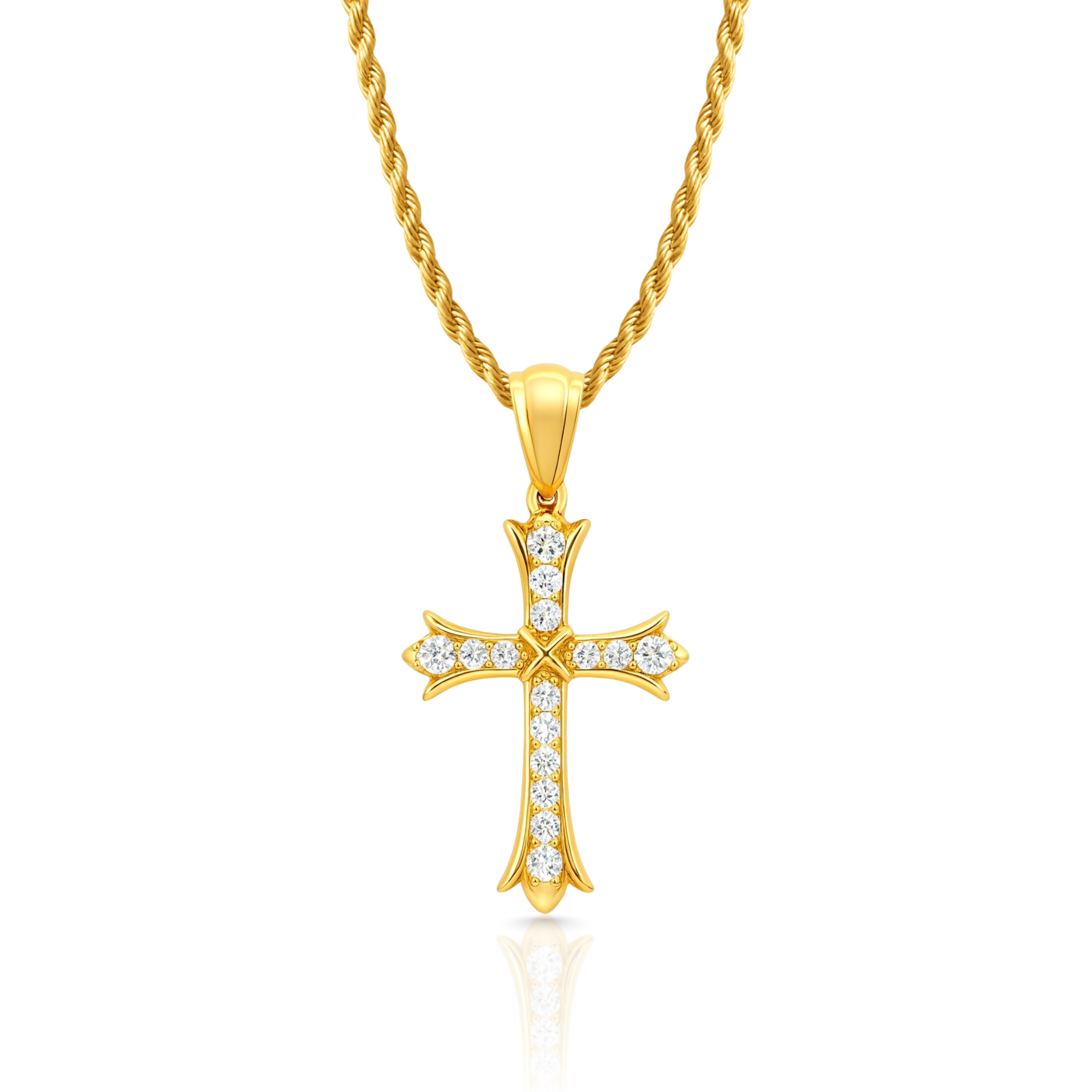 Roman Cross Pendant (18k Gold)