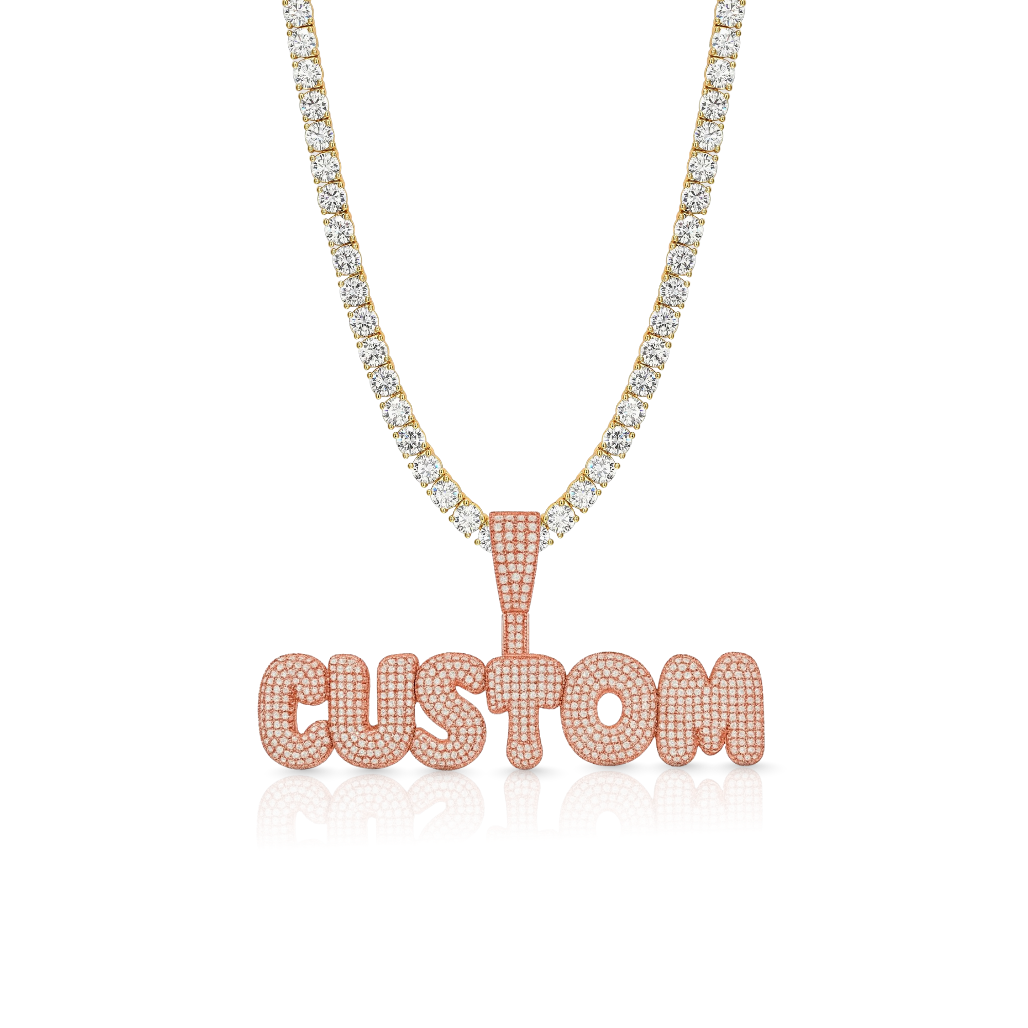 Moissanite Small Letter Bubble Pendant