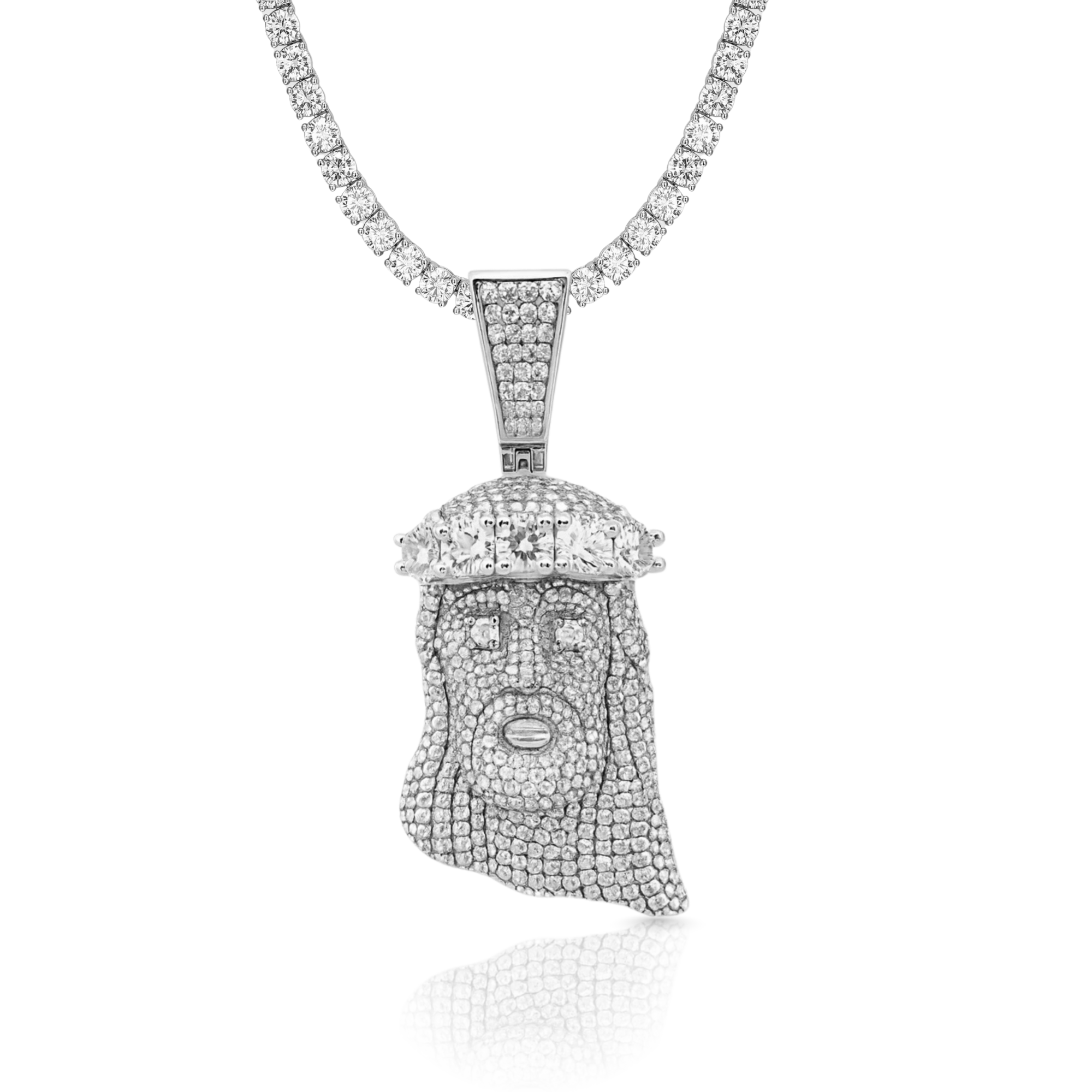 Moissanite Jesus Diamond Pendant 4.1cts