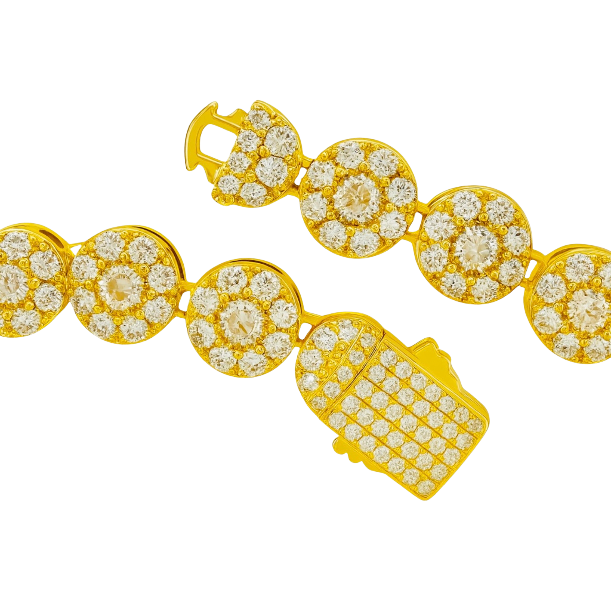 Clustered Round Tennis Chain 10mm