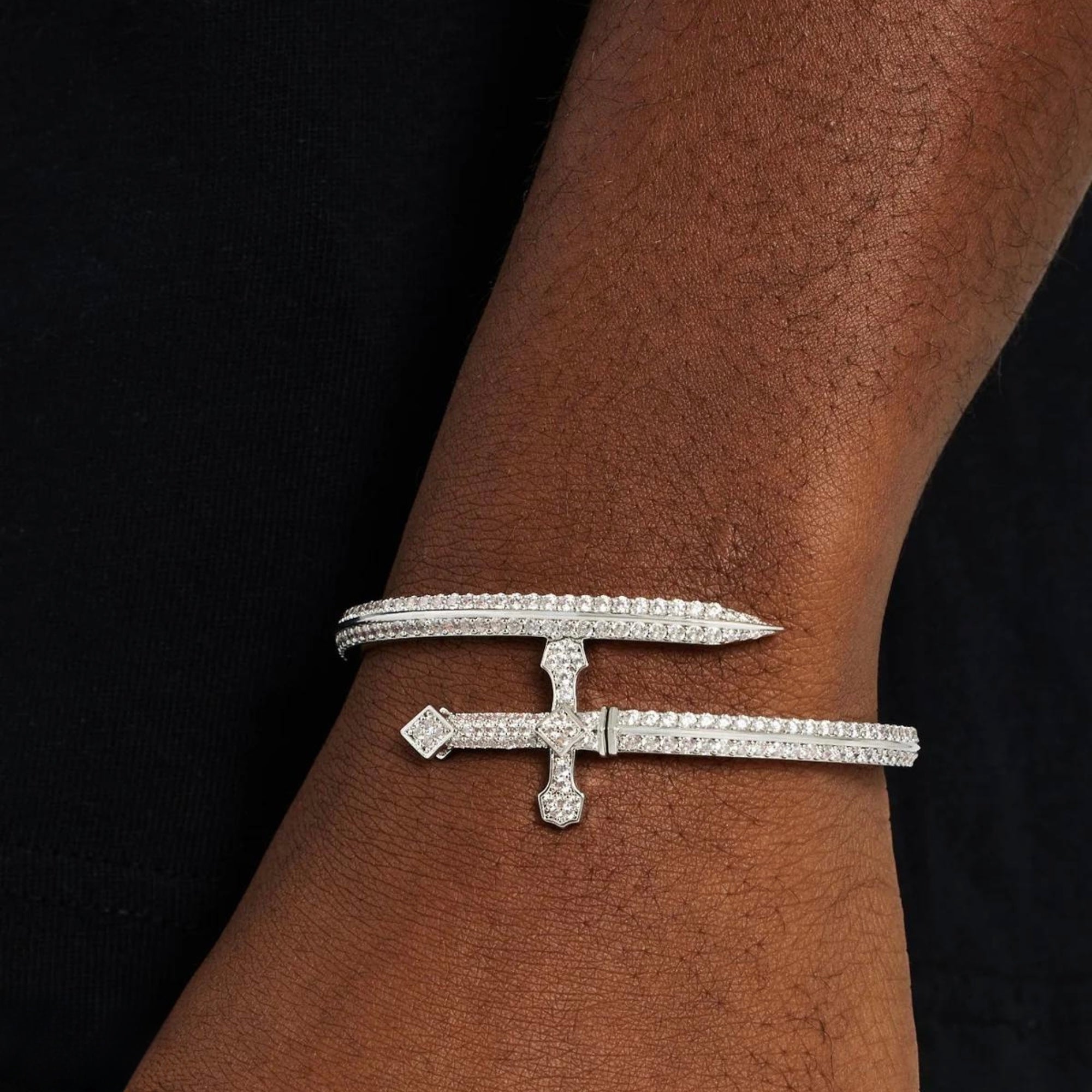 Diamond Cross Nail Bracelet