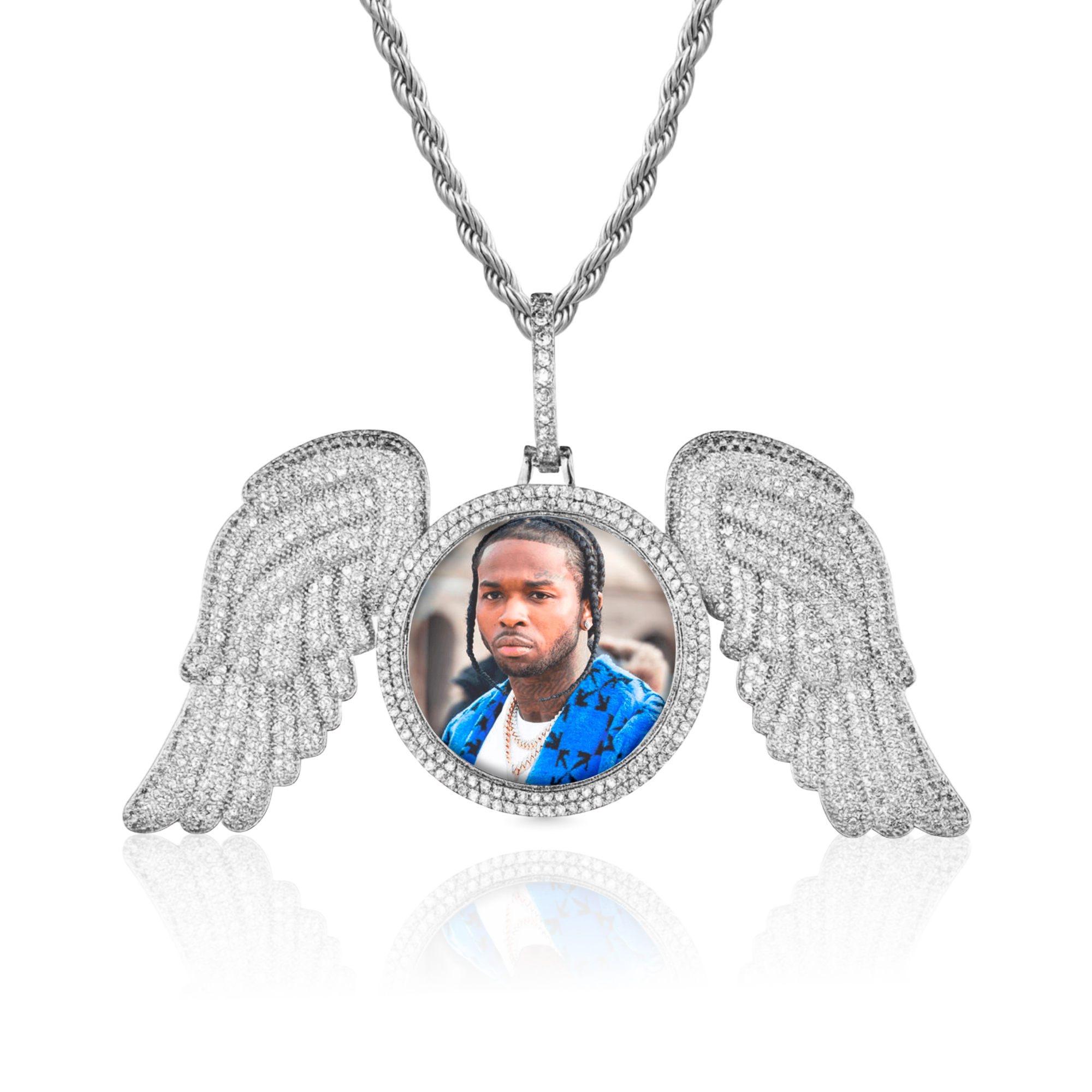 Love Wings Custom Photo Pendant