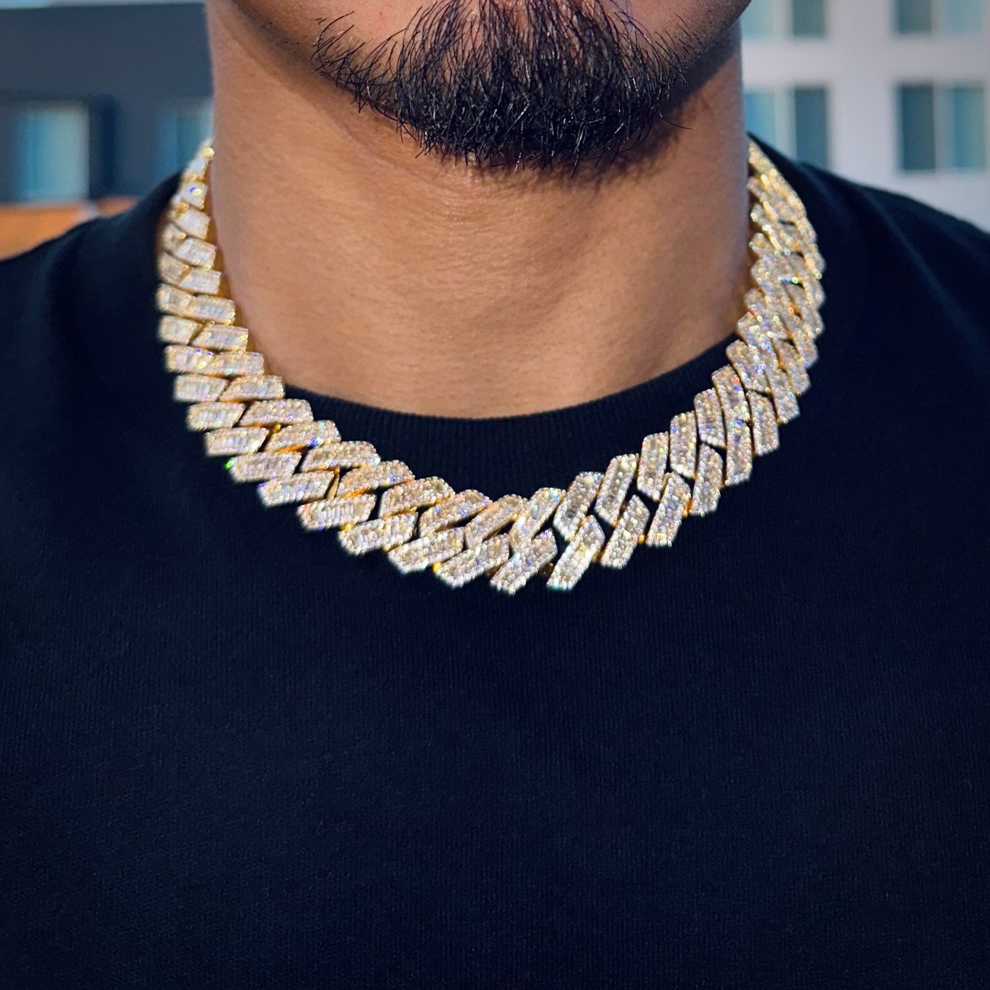 Baguette Prong Chain 20mm