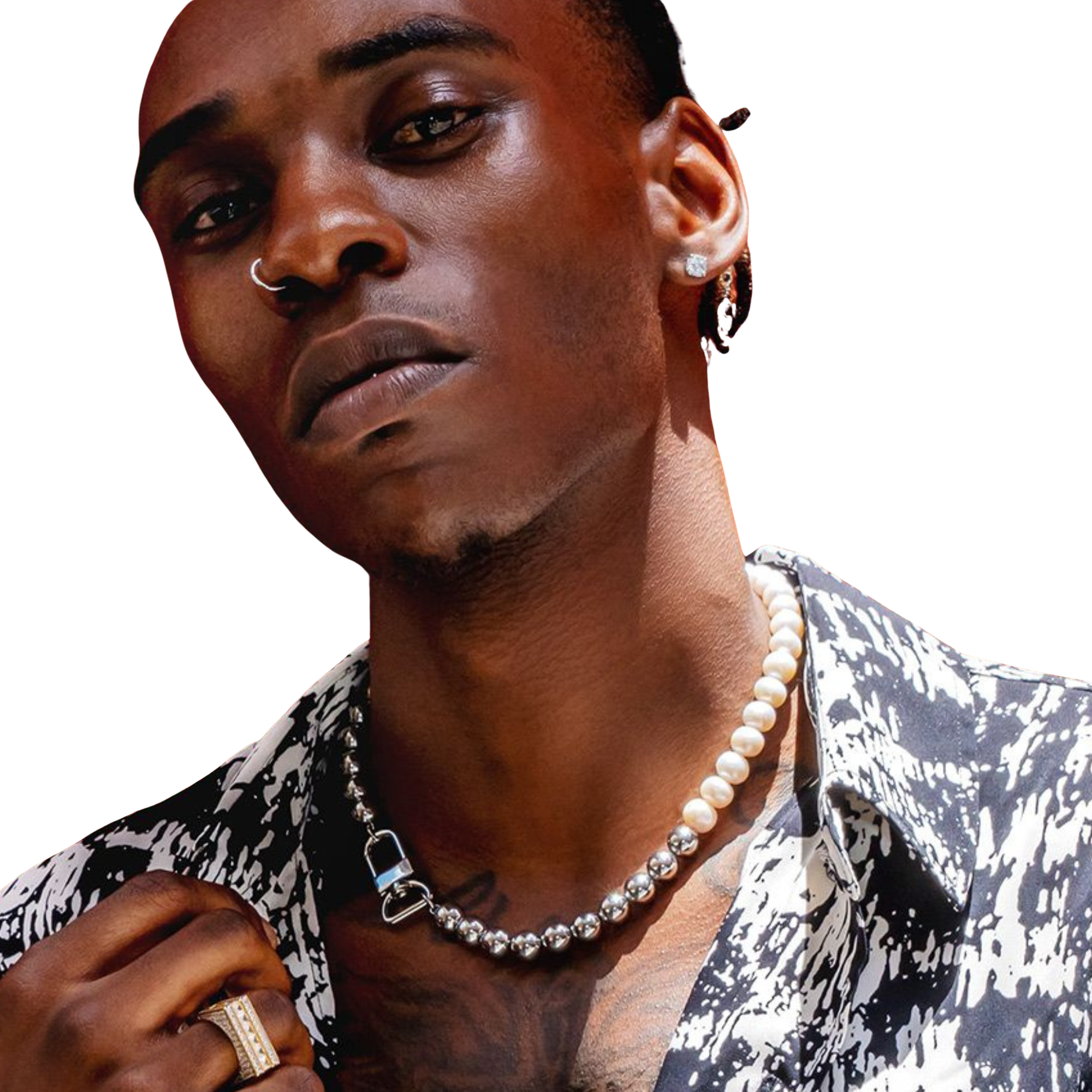 Pearl White Gold Beads Chain 10mm