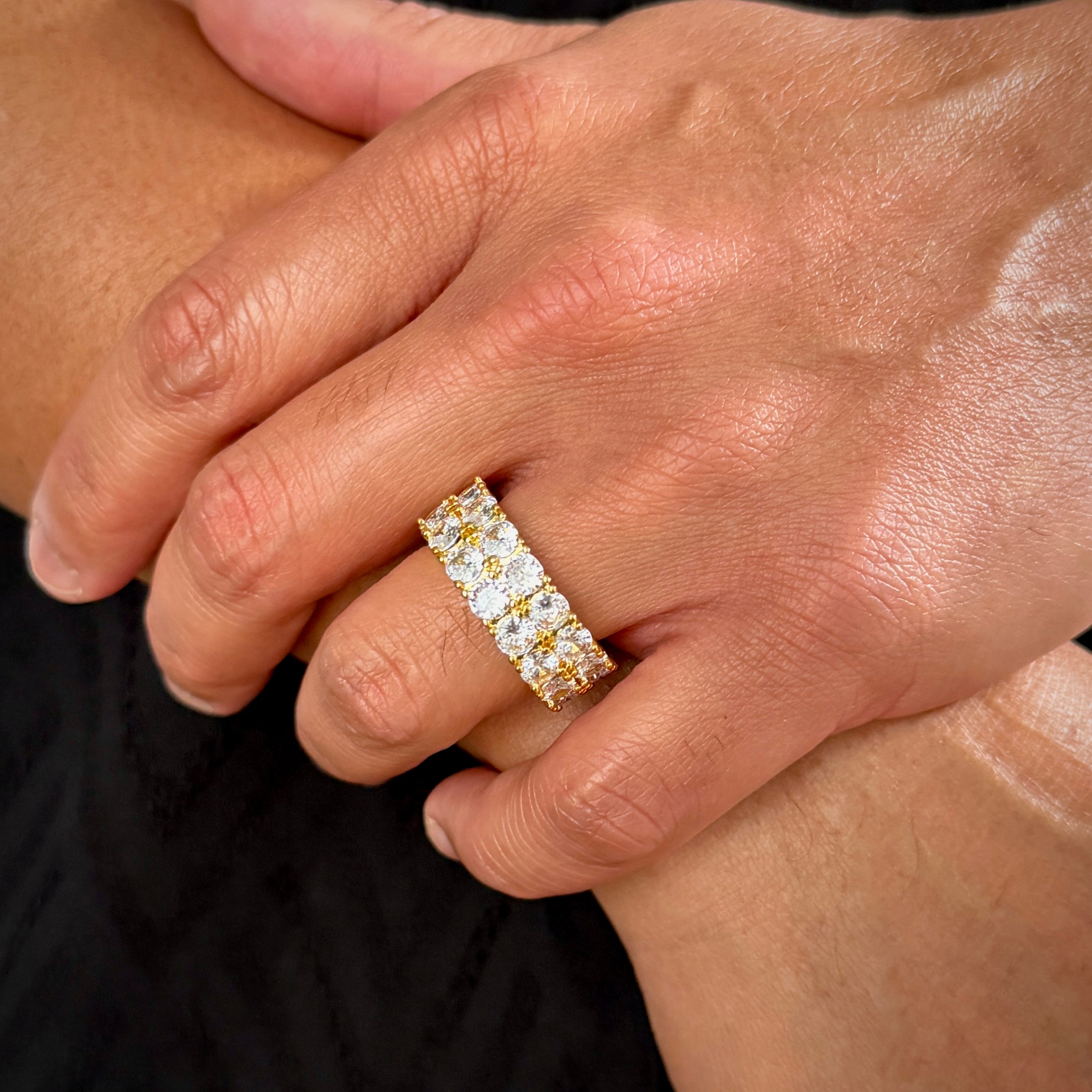 Double Tennis Diamond Ring