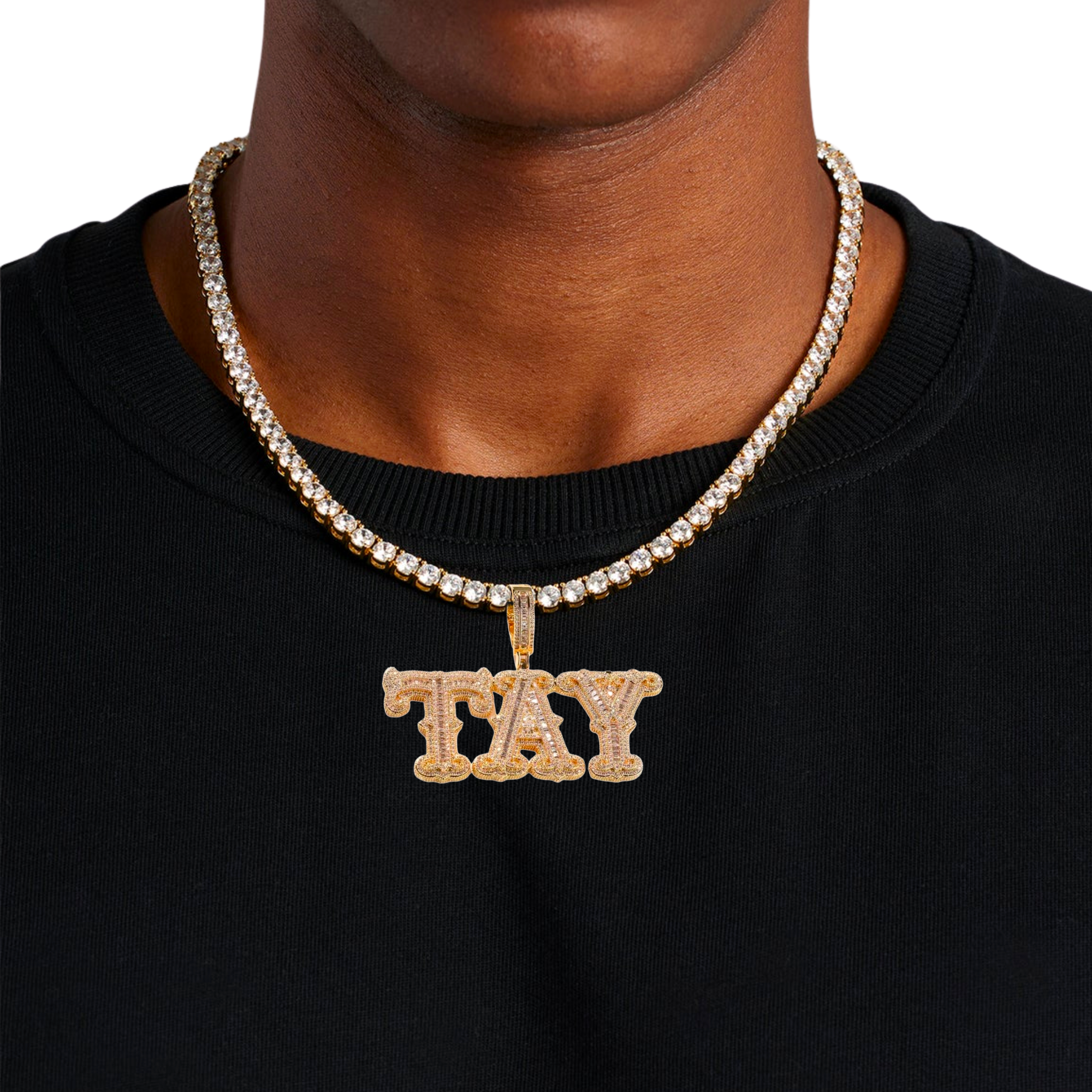 Roman Baguette Custom Pendant