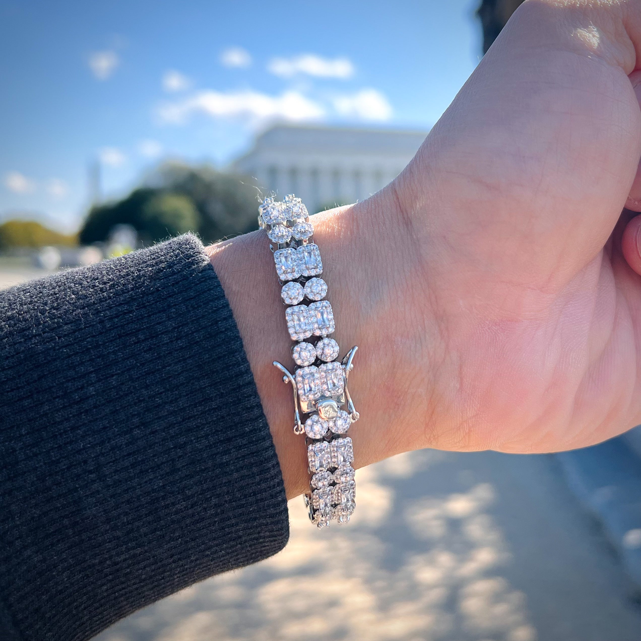 Double Clustered Tennis Bracelet