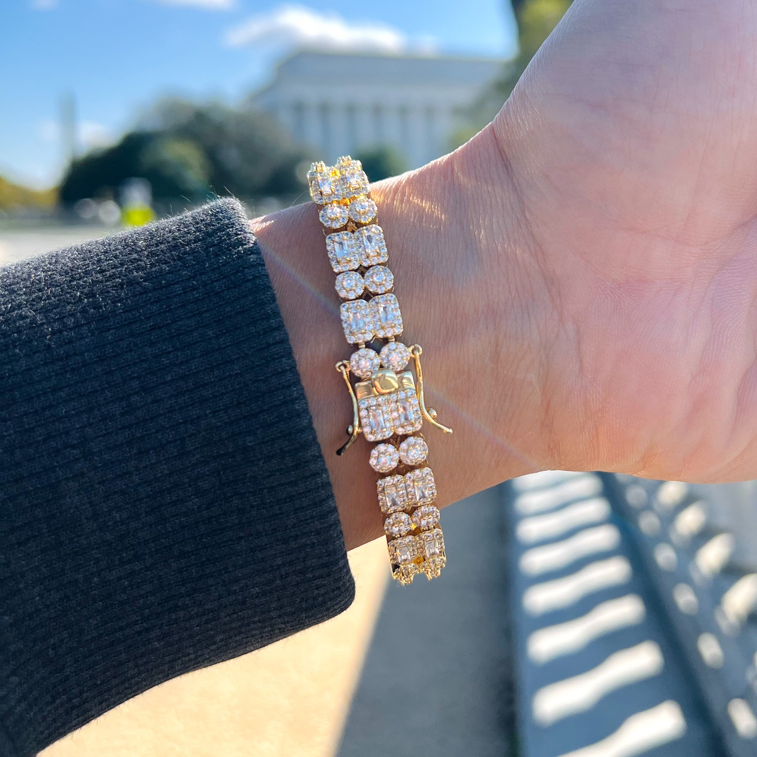 Double Clustered Tennis Bracelet