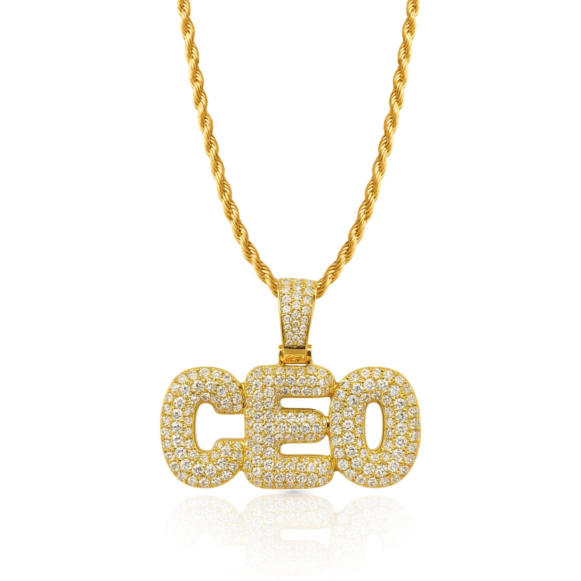 "CEO" Diamond Gold Pendant