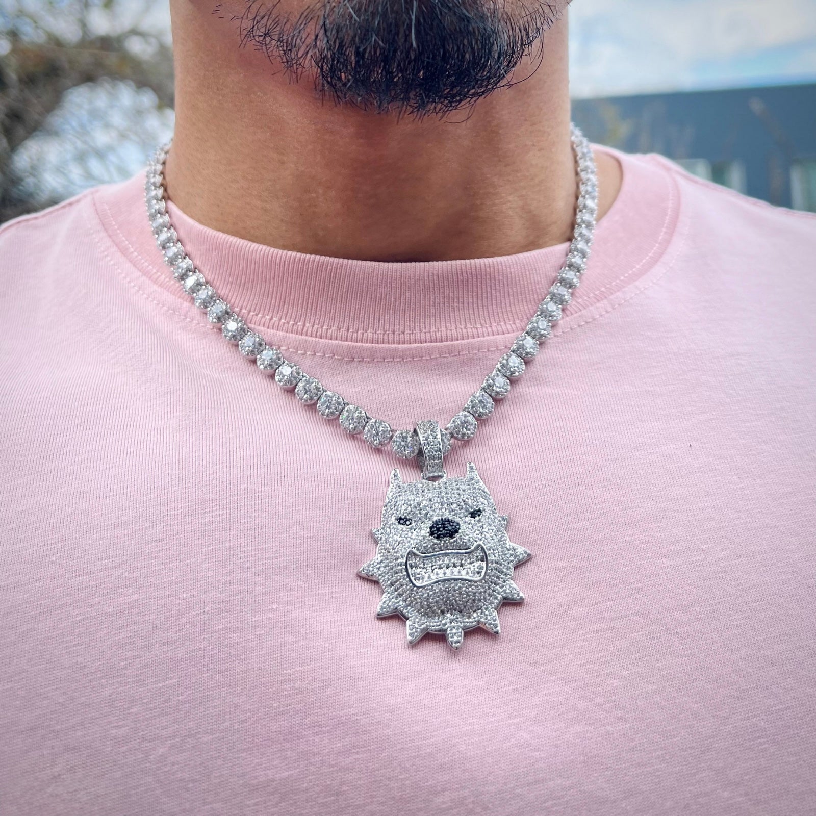 Bulldog Diamond Pendant