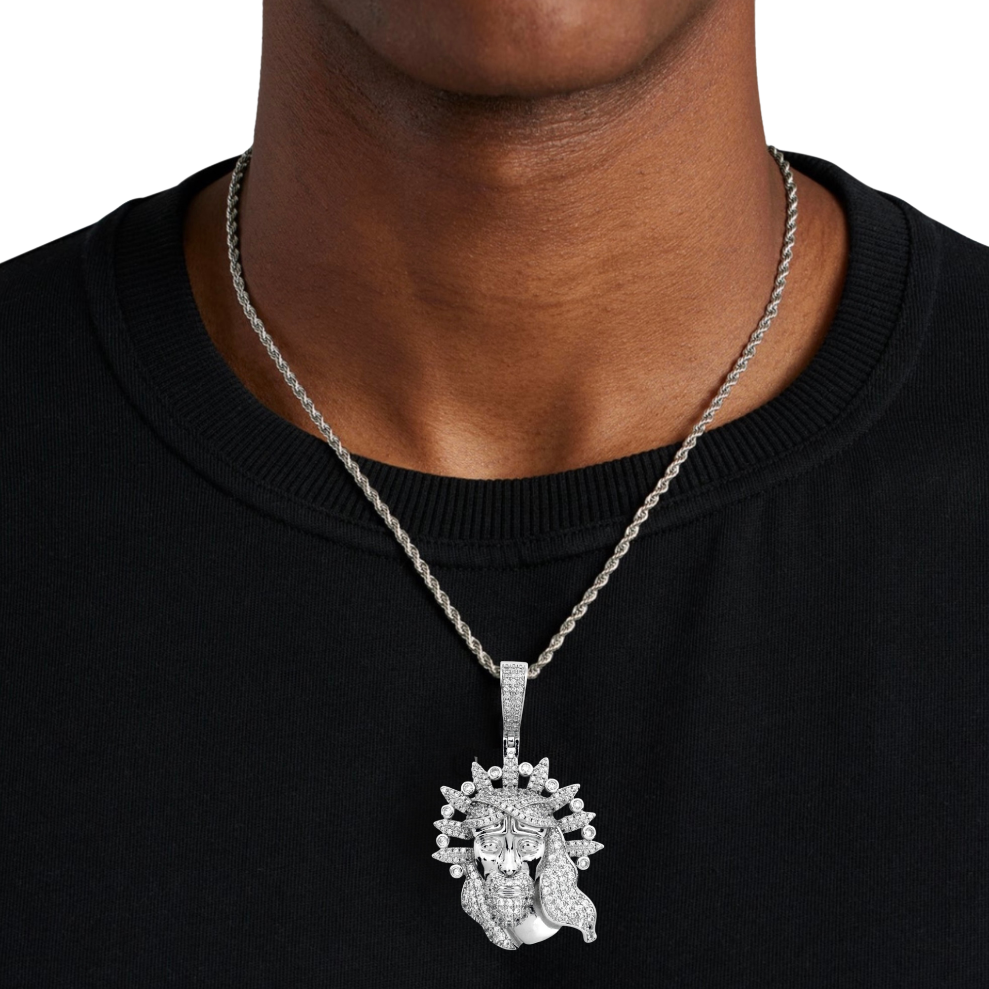 Jesus Diamond Pendant