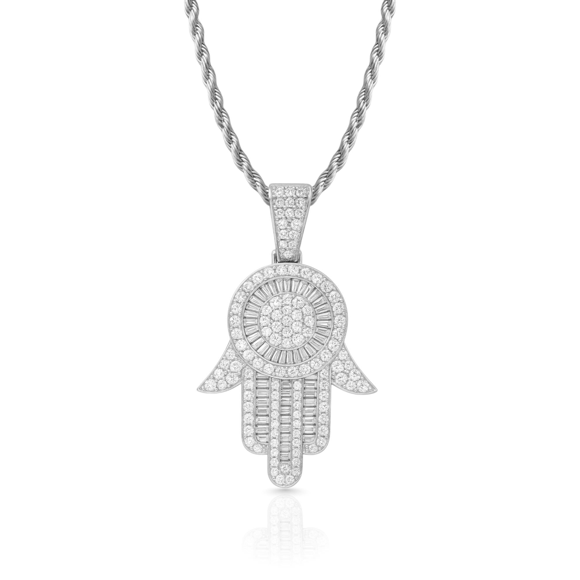Hamsa Hand Diamond Pendant