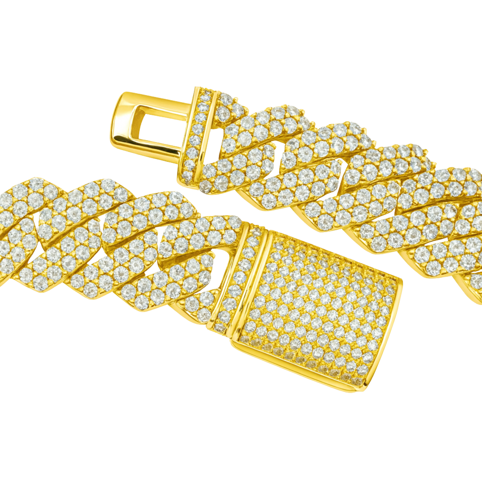 Moissanite Diamond Prongs Chain (14mm) 34cts