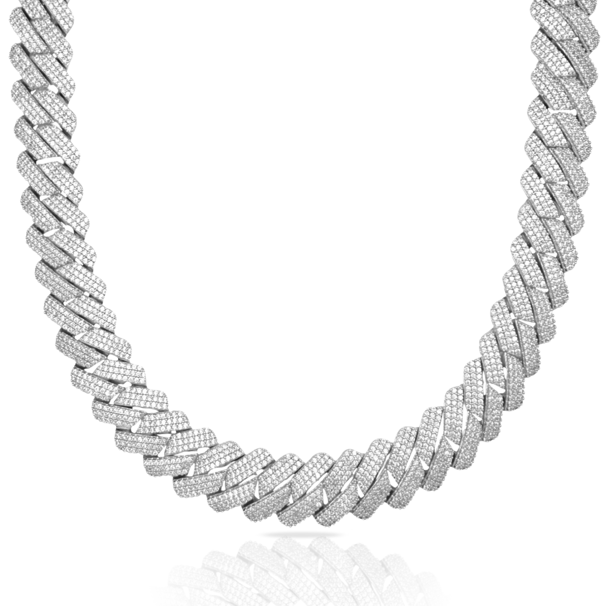 Diamond Prong Chain 19mm – GoldStarsDC Jewelry Co