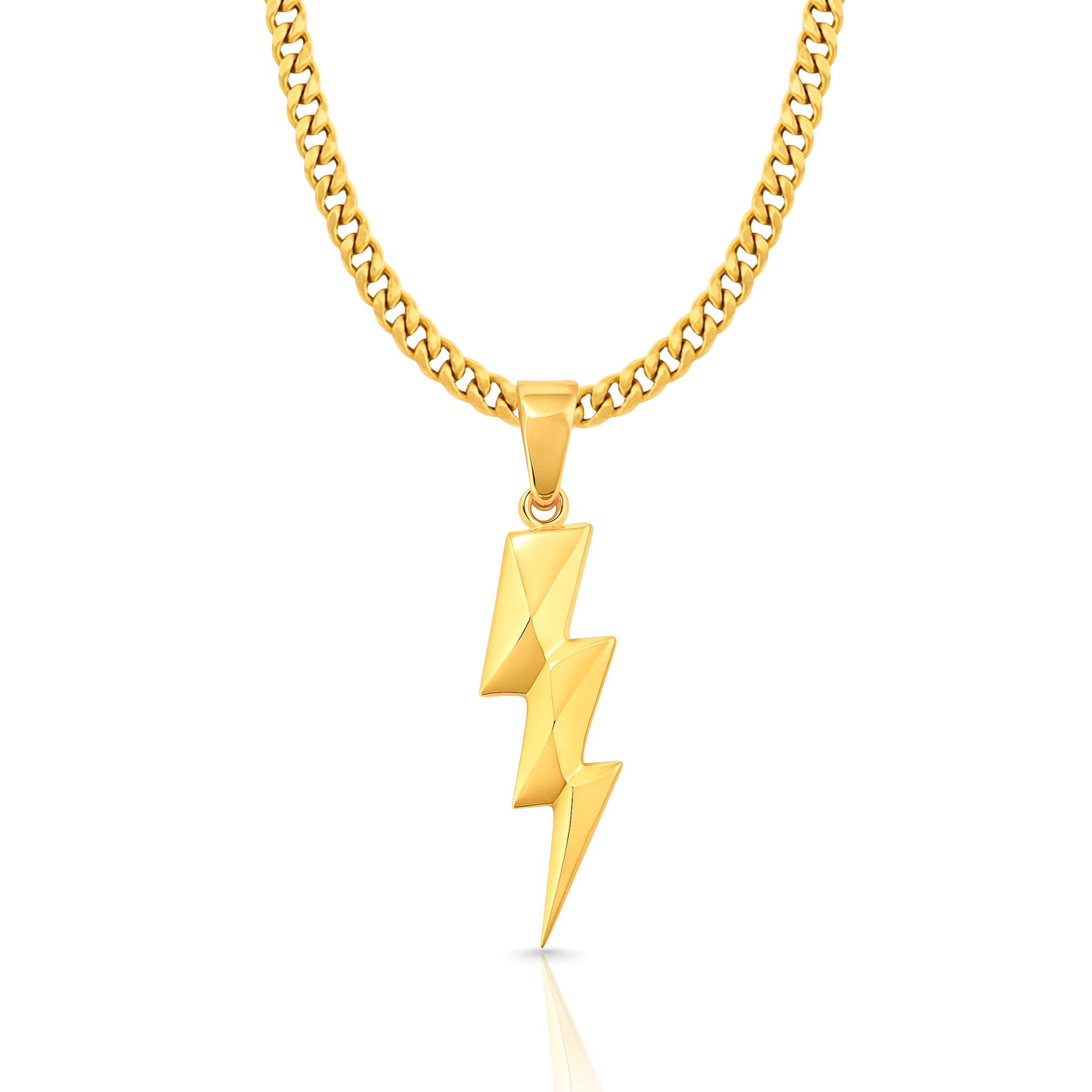 Thunder Bolt Gold Pendant