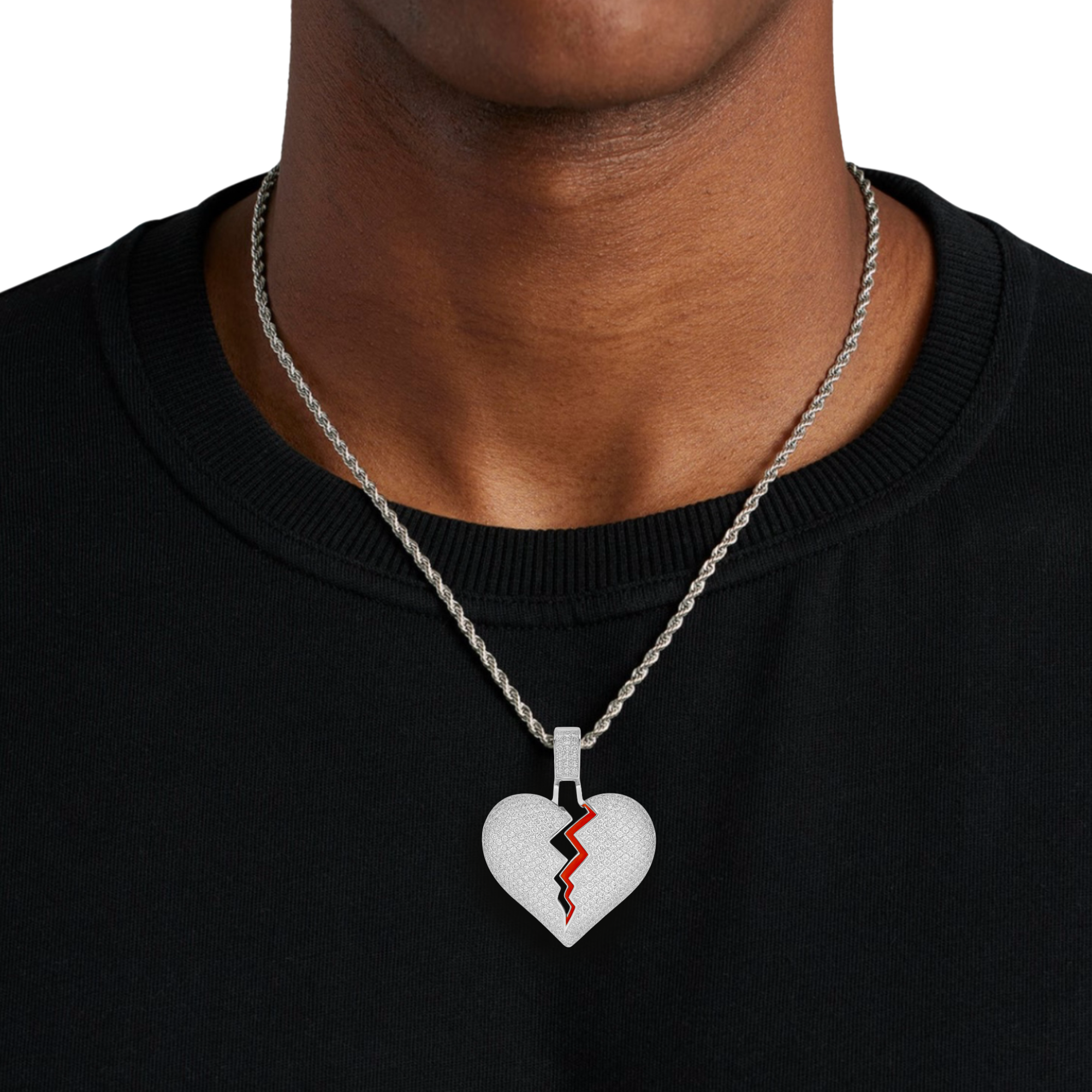 Broken Heart Diamond Pendant