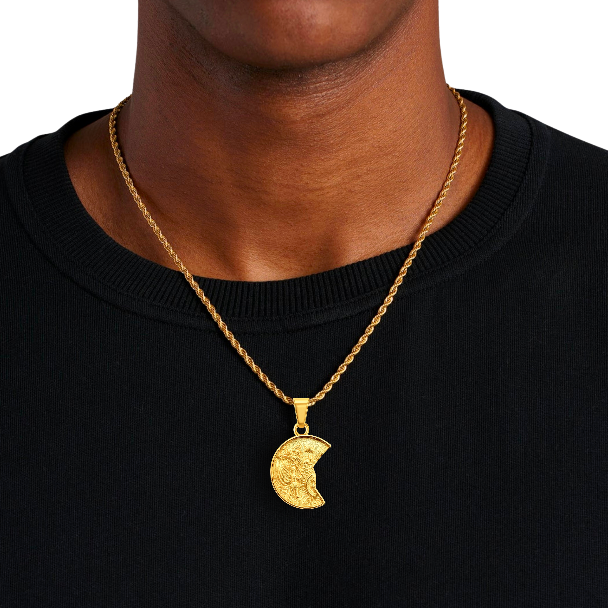Roman Medallion Gold Pendant