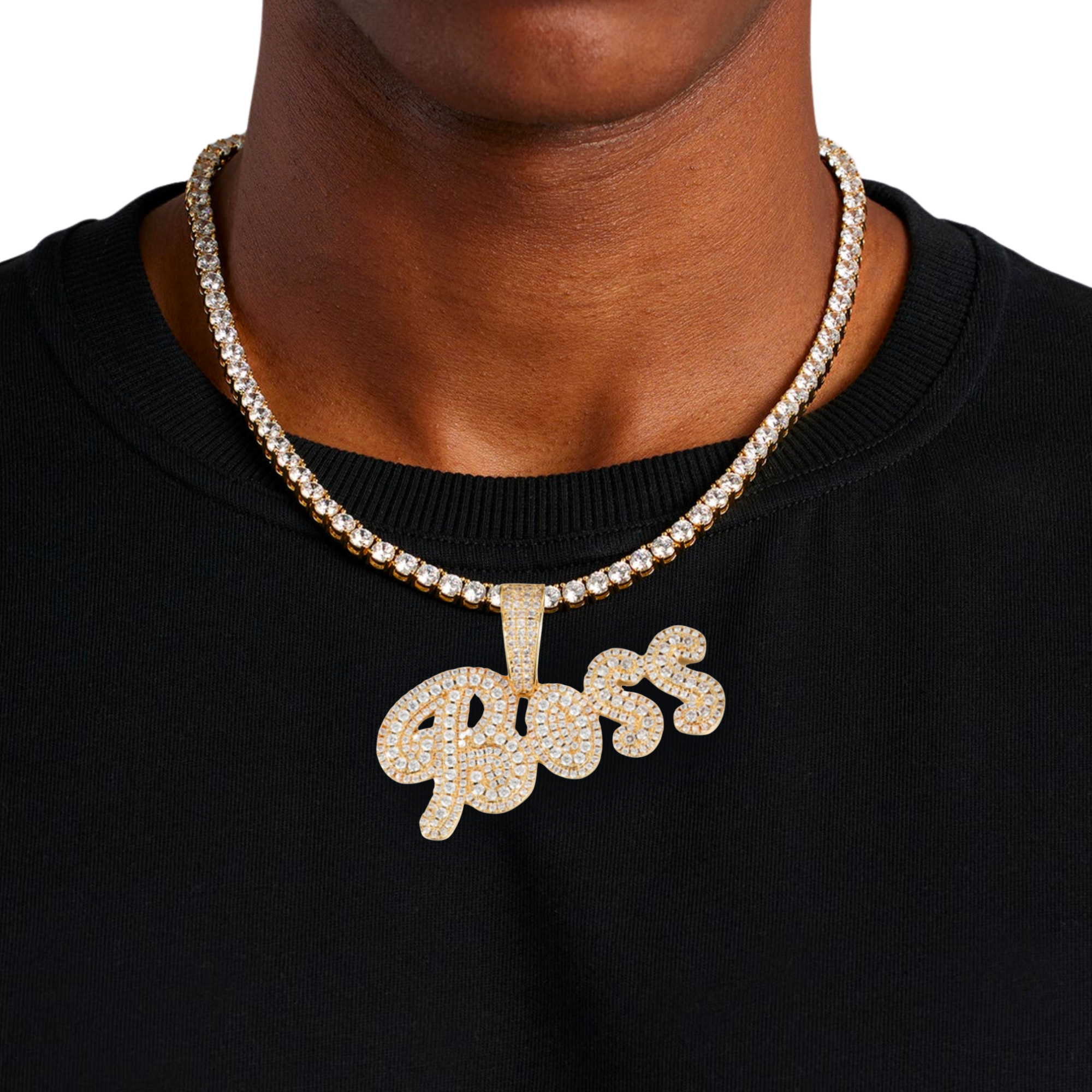 Cursive Letter Custom Pendant