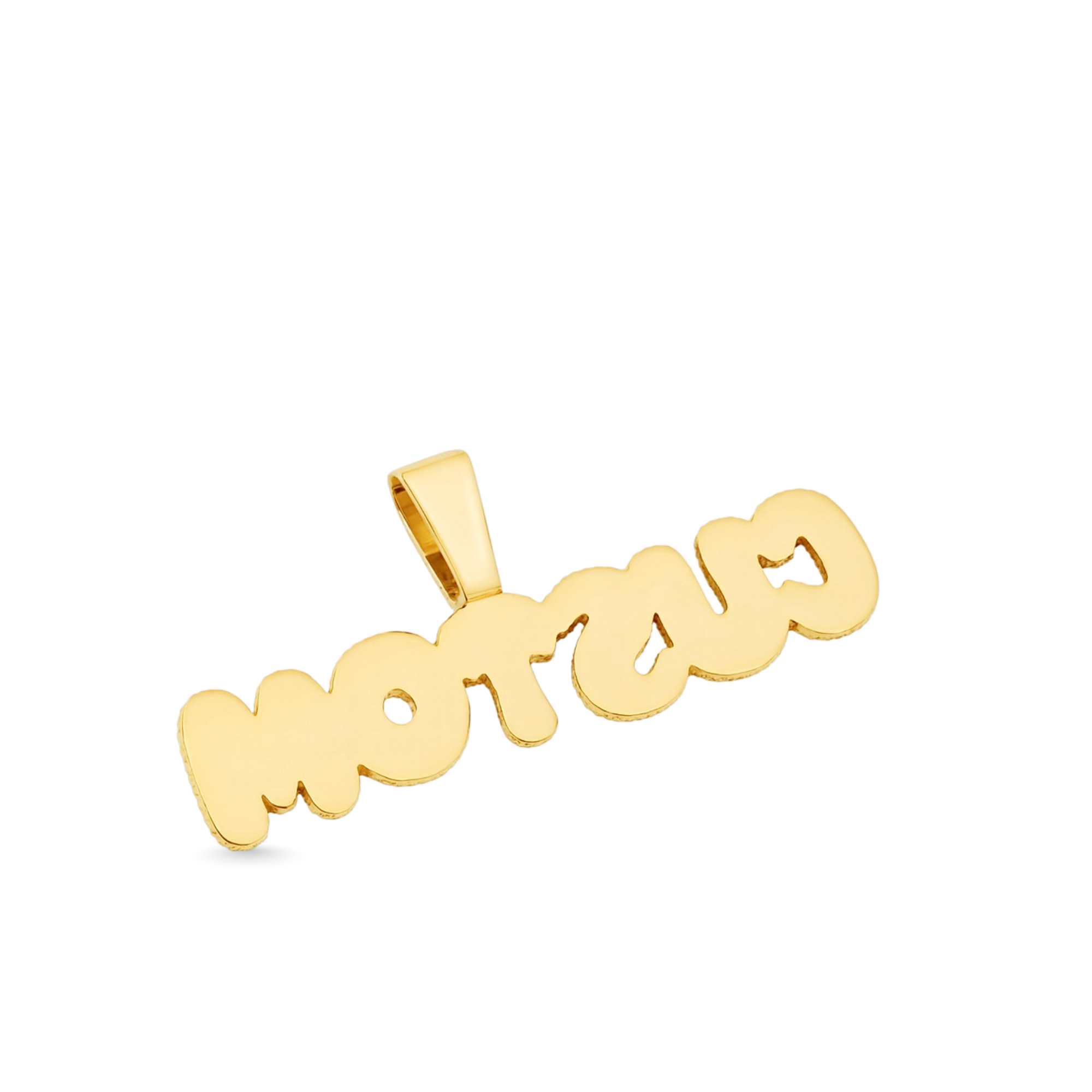 Moissanite Medium Bubble Letter Custom Pendant