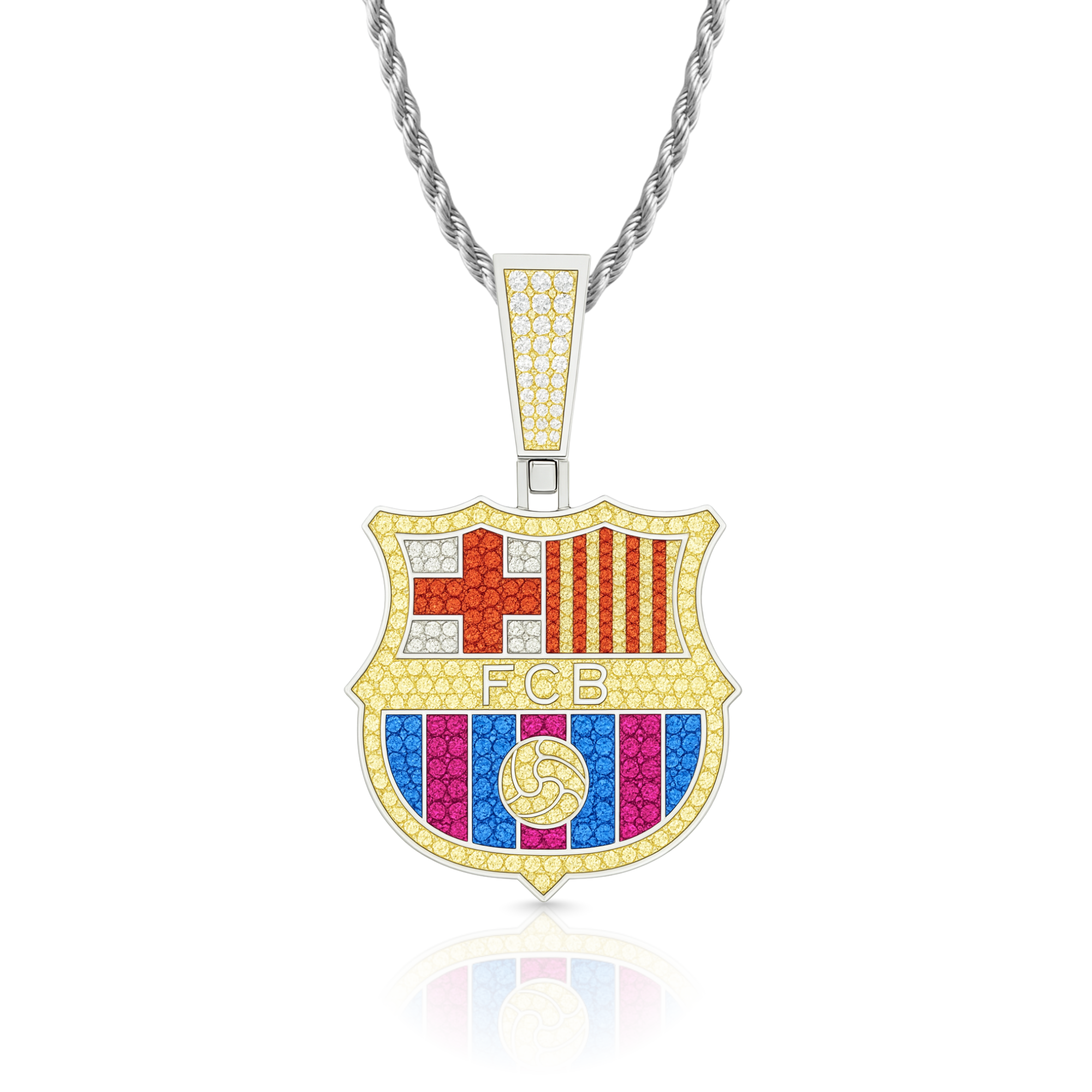 Barcelona FC Diamond Pendant