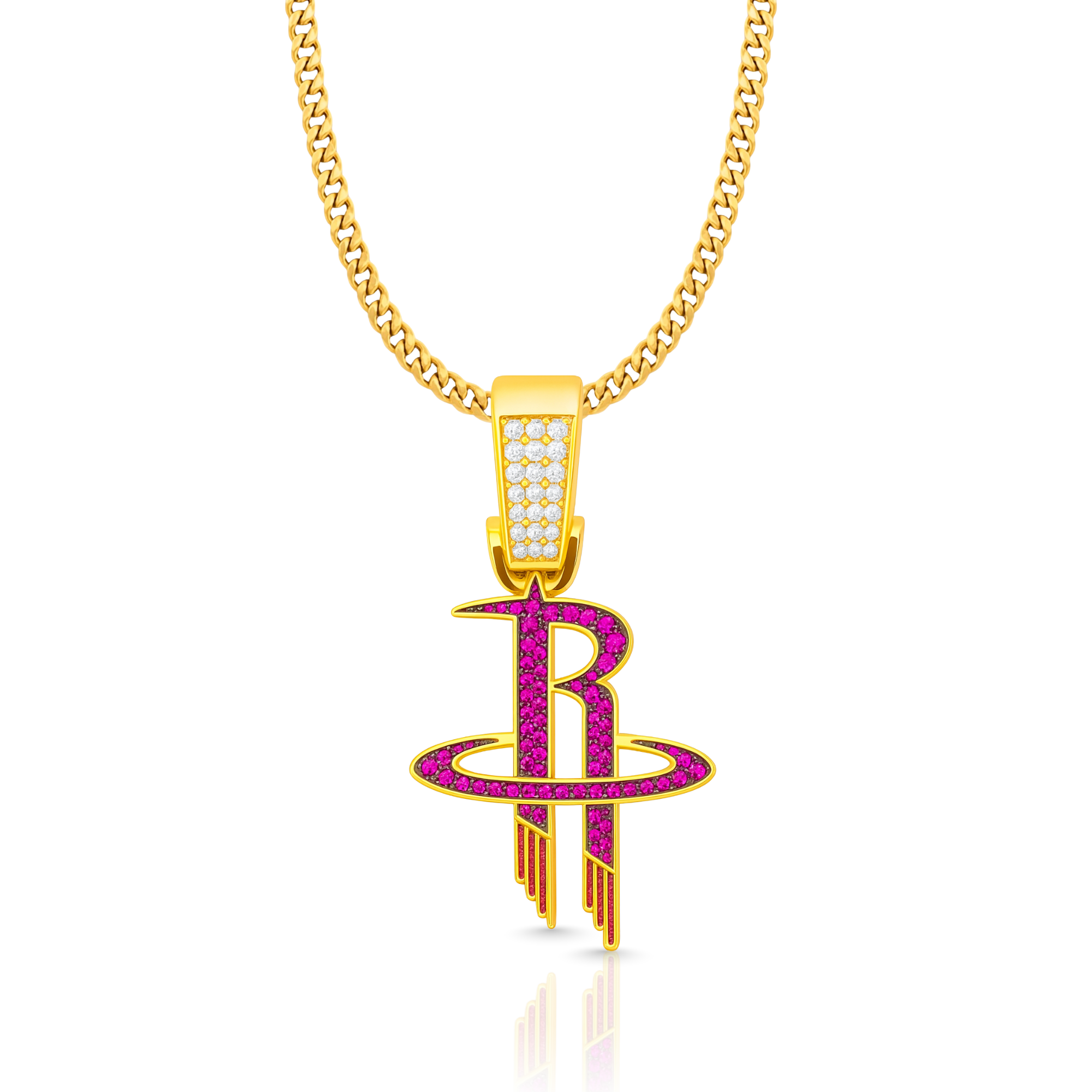 Rockets Diamond Gold Pendant