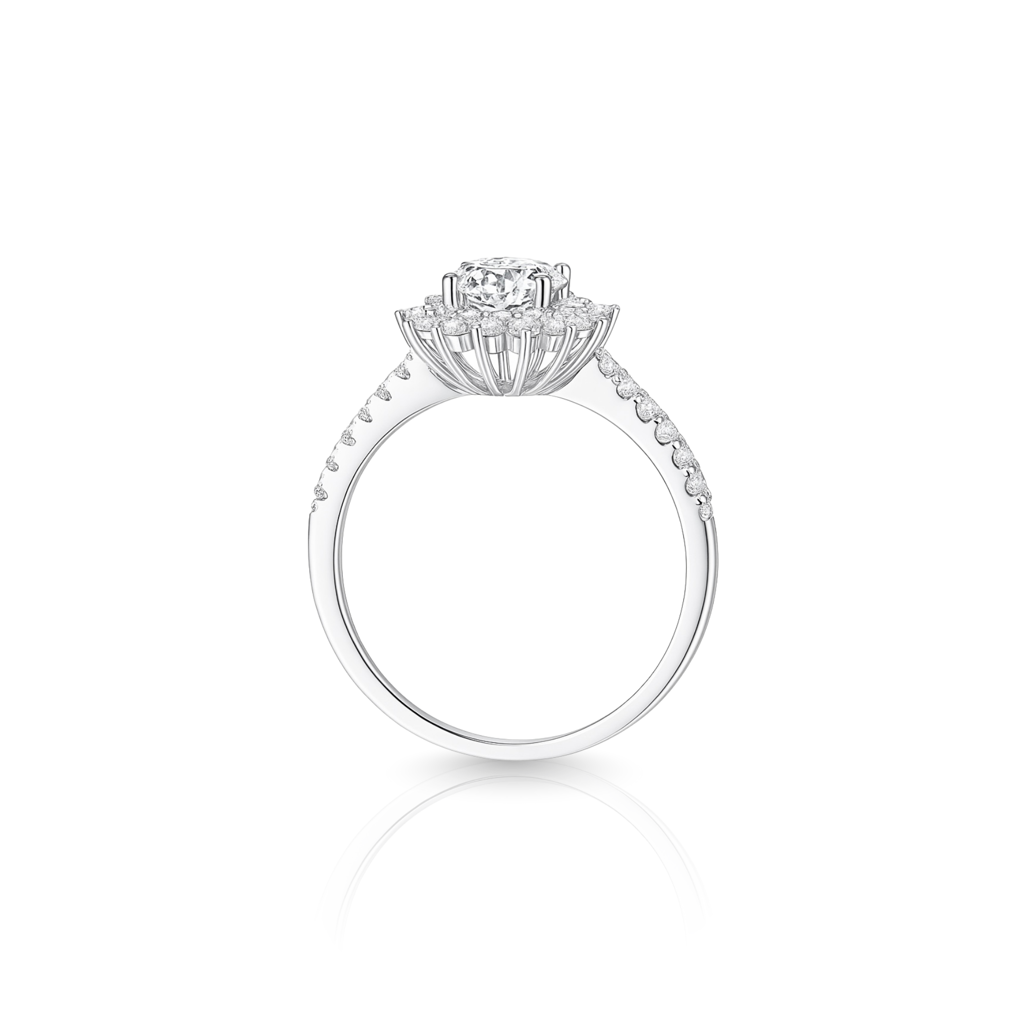 Moissanite Flower Diamond Ring (1.0ct)