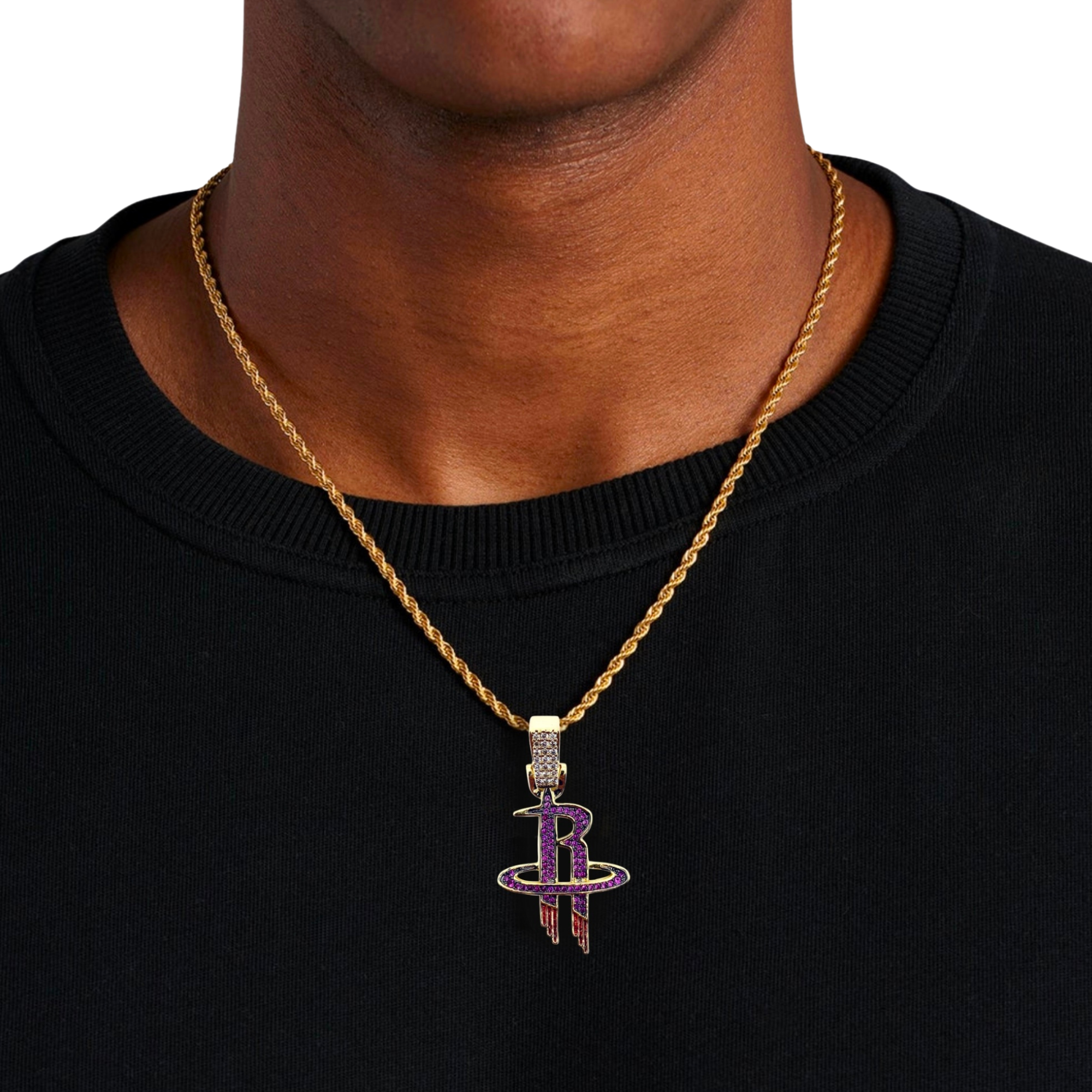Rockets Diamond Gold Pendant