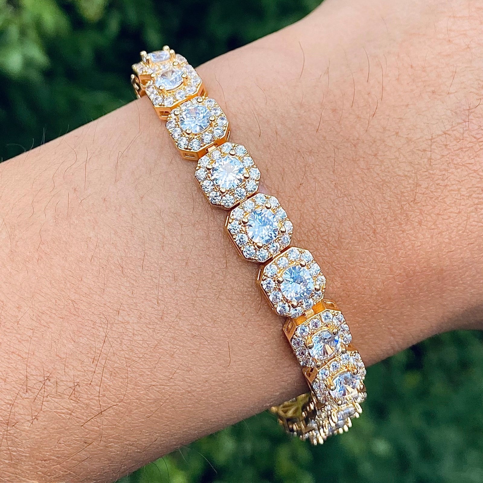 Clustered Tennis Chain Set 10mm