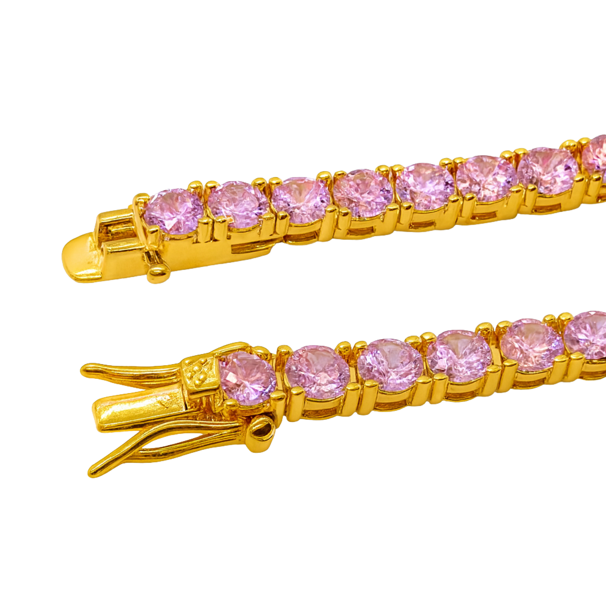 Pink Tennis Chain 4mm