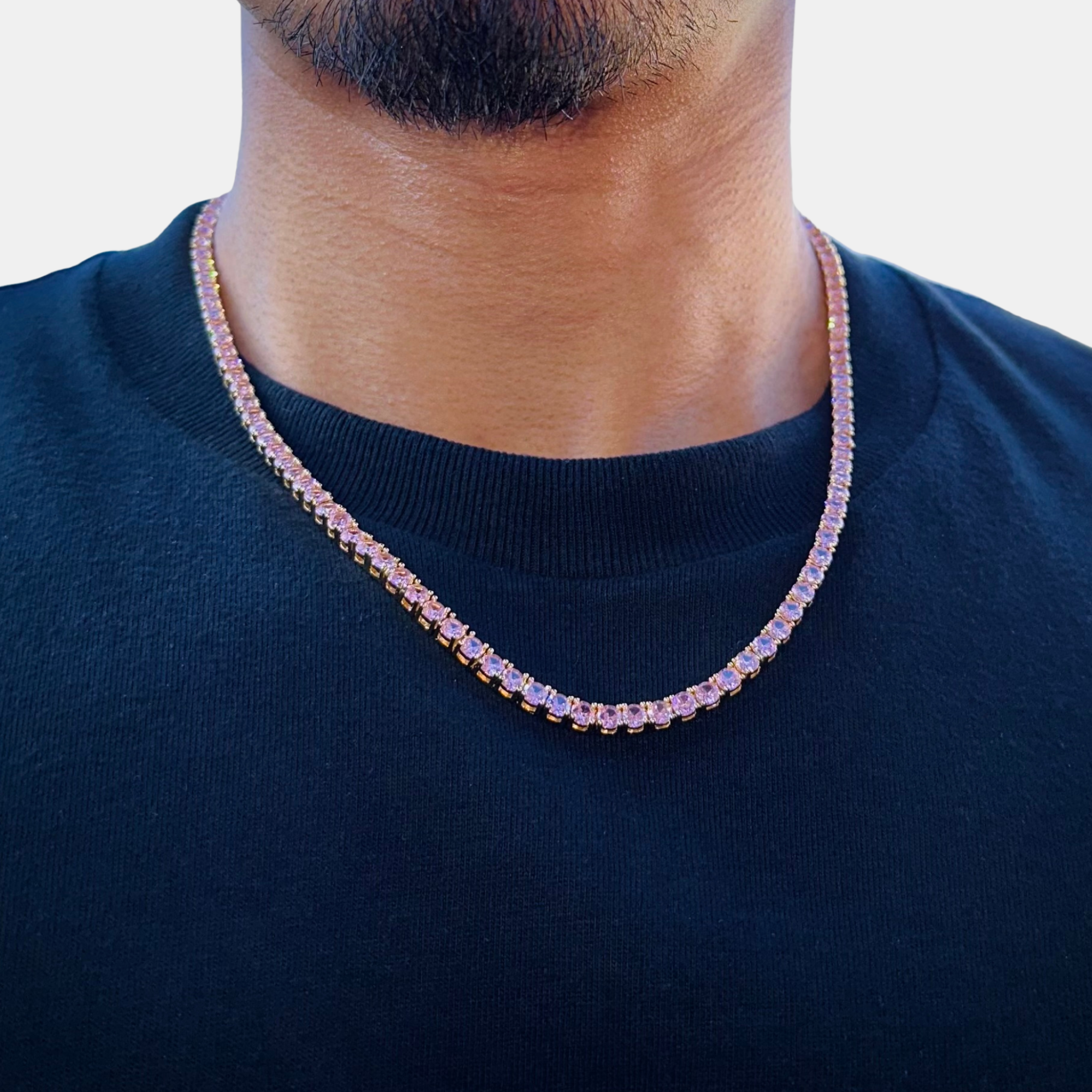 Pink Tennis Chain 4mm