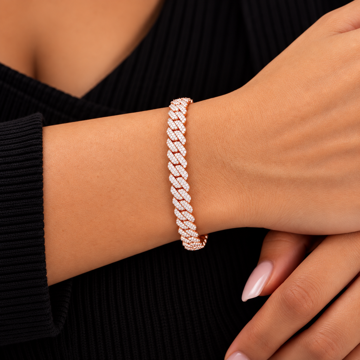 Diamond Prongs Bracelet 8mm