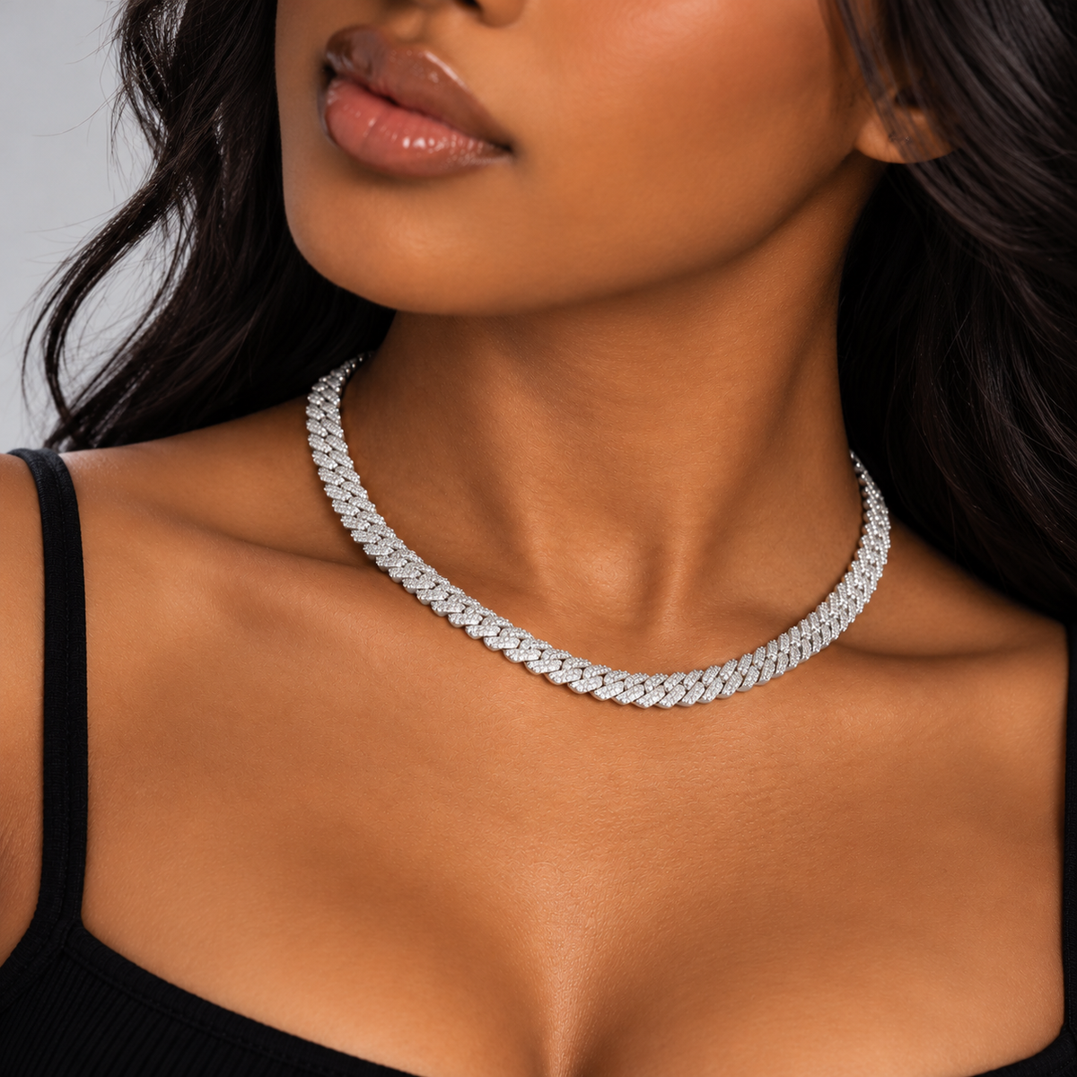 Diamond Prong Chain 8mm