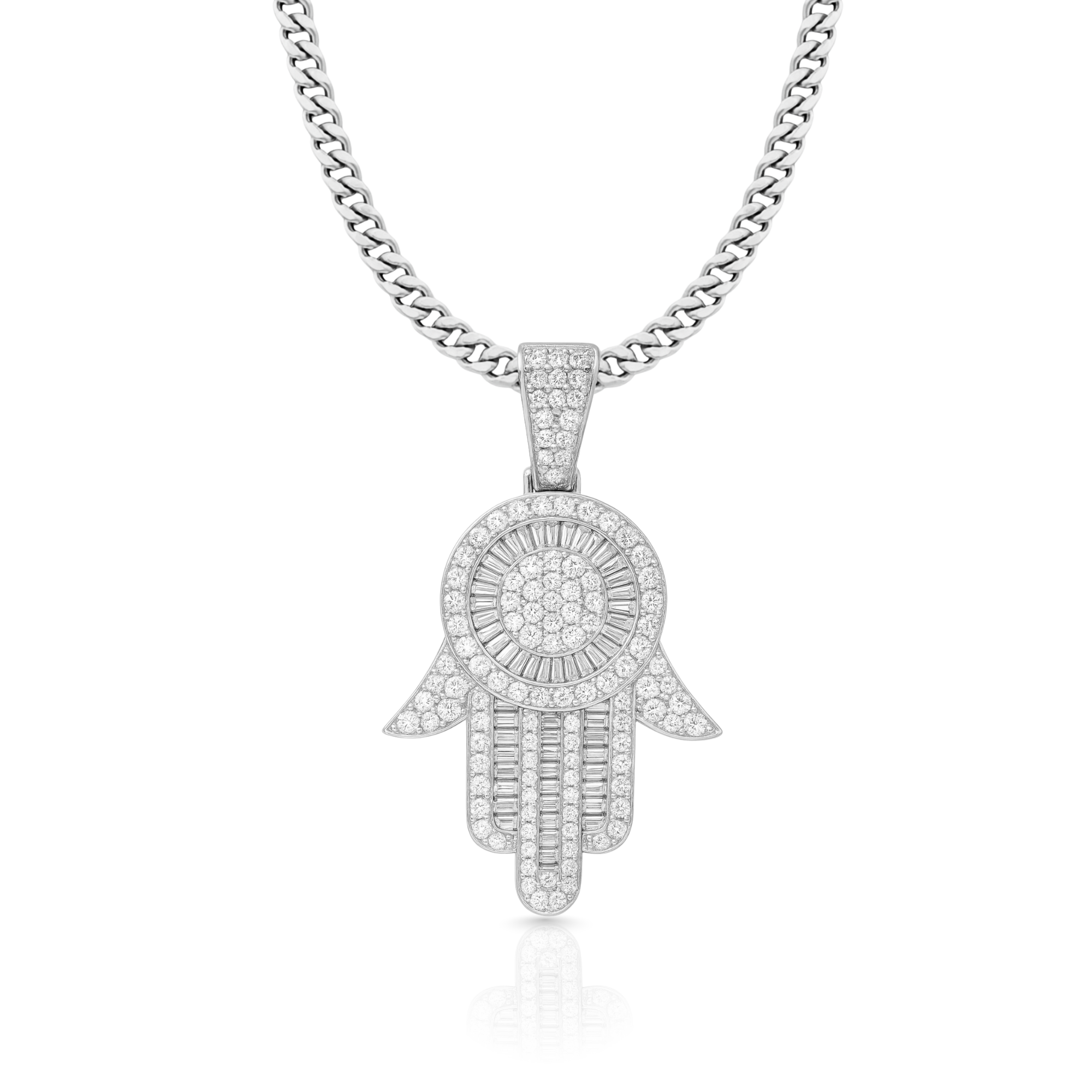 Hamsa Hand Diamond Pendant