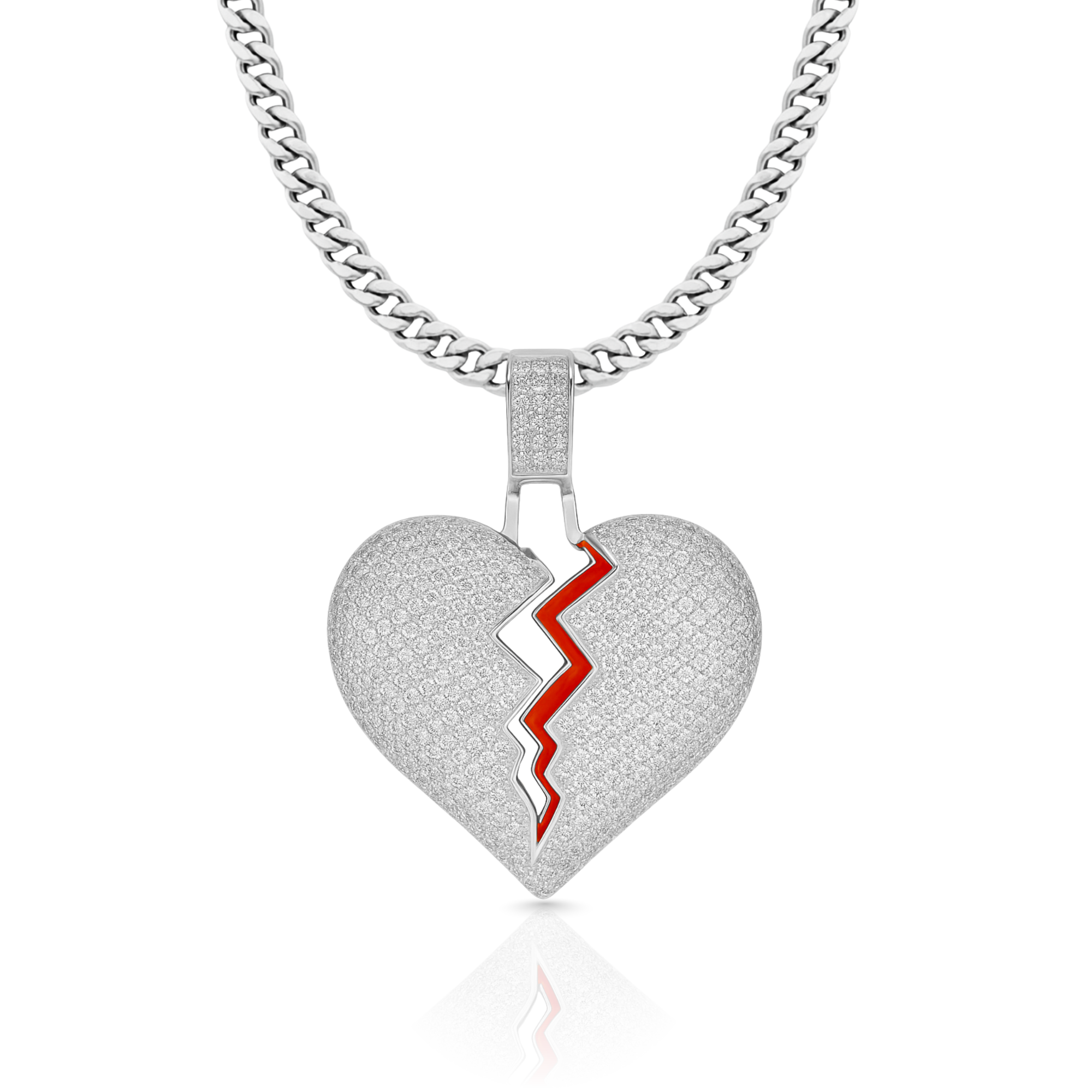 Broken Heart Diamond Pendant