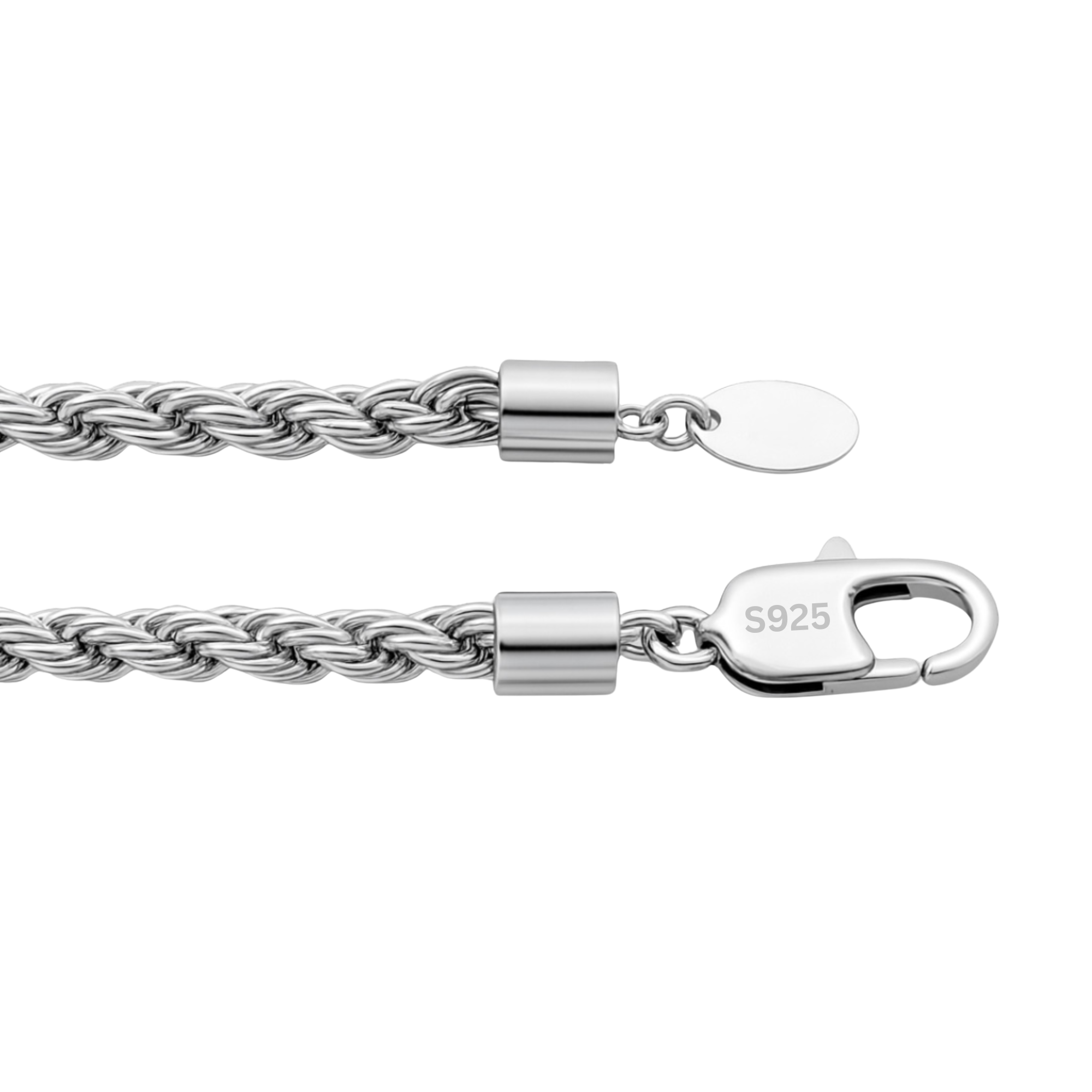 Solid Silver Rope Chain 3mm