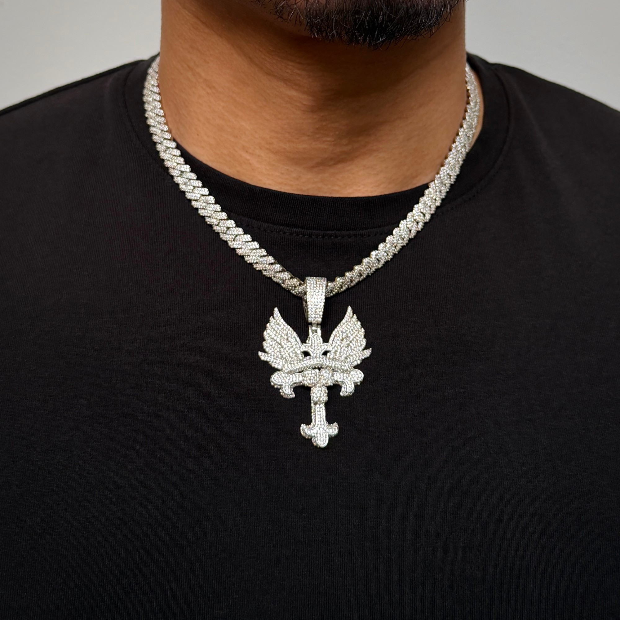Tribal Cross Diamond Pendant