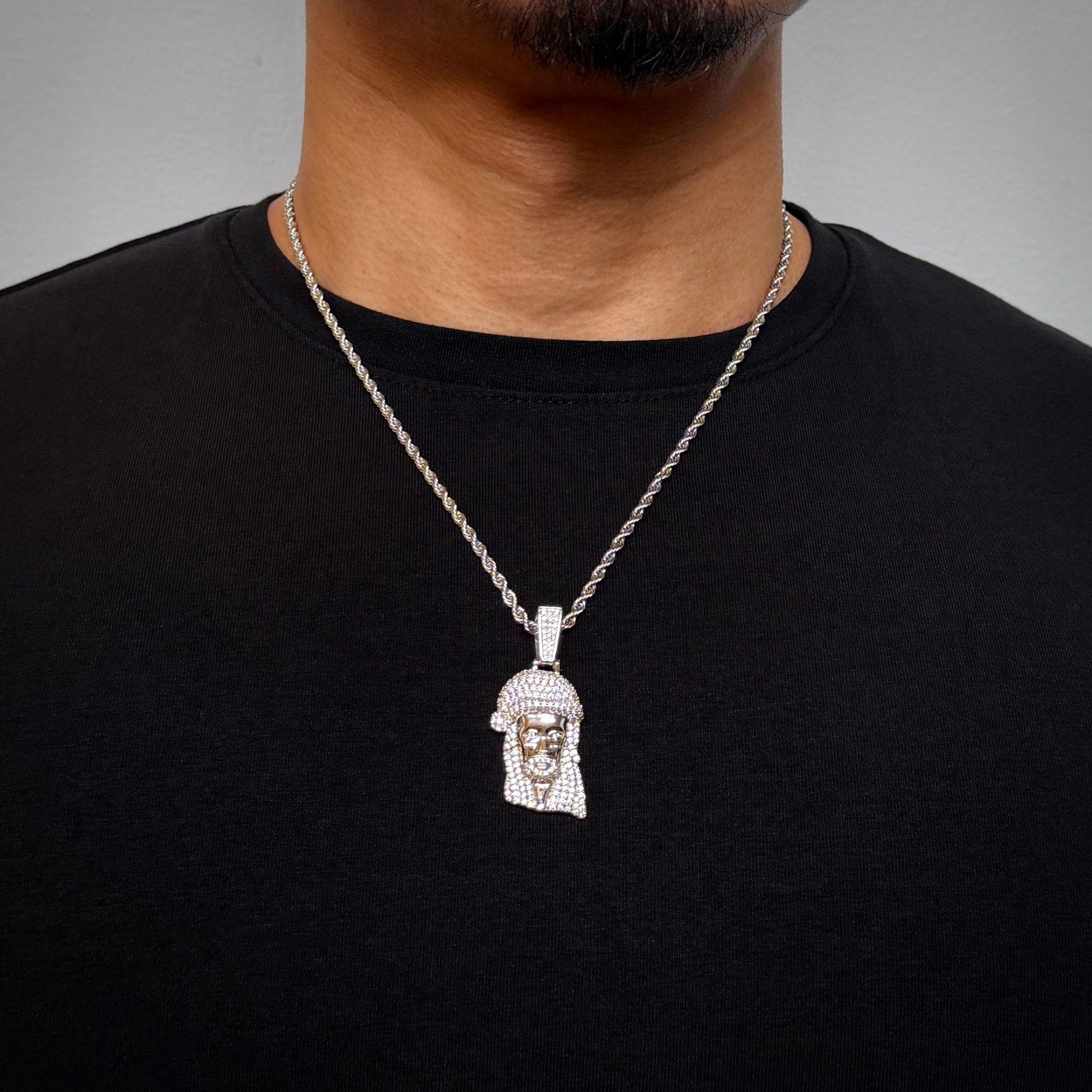 Afro Jesus Diamond Pendant