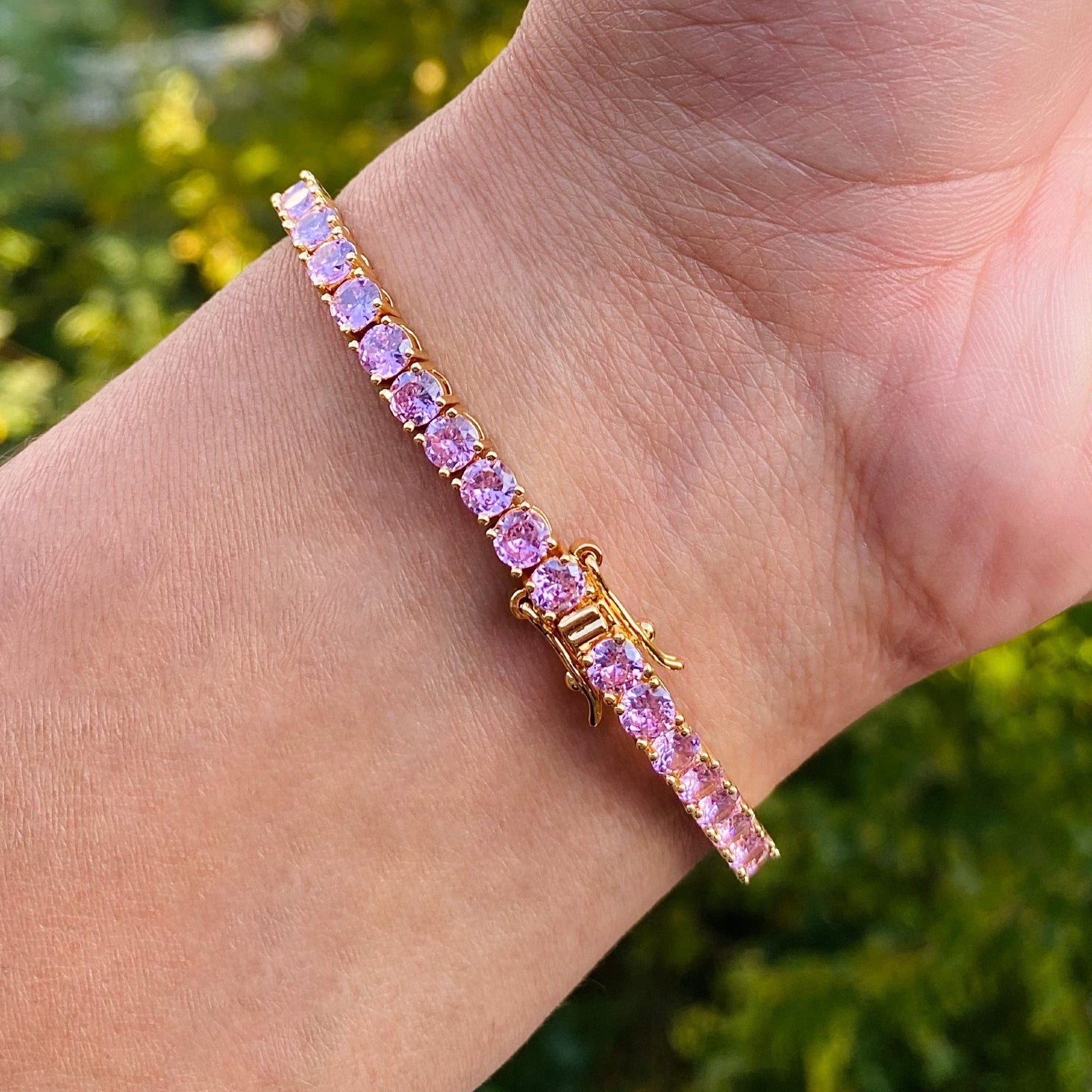 Pink Tennis Bracelet 4mm