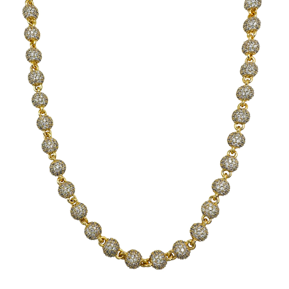 Iced Balls Diamond Chain 6mm (18k Gold) GoldStarsDC Jewelry Co.