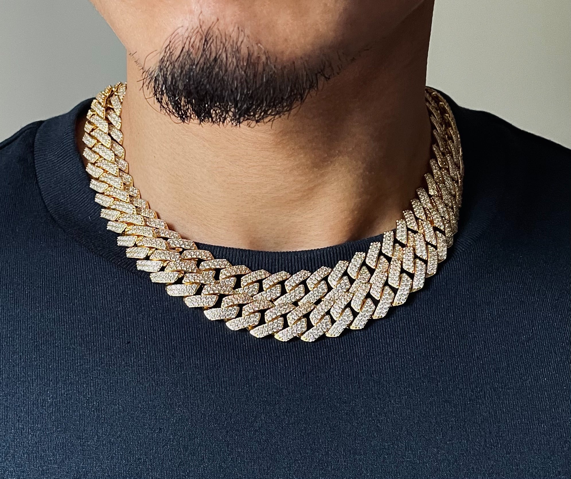 18k Gold Diamond Prong Set (15mm)