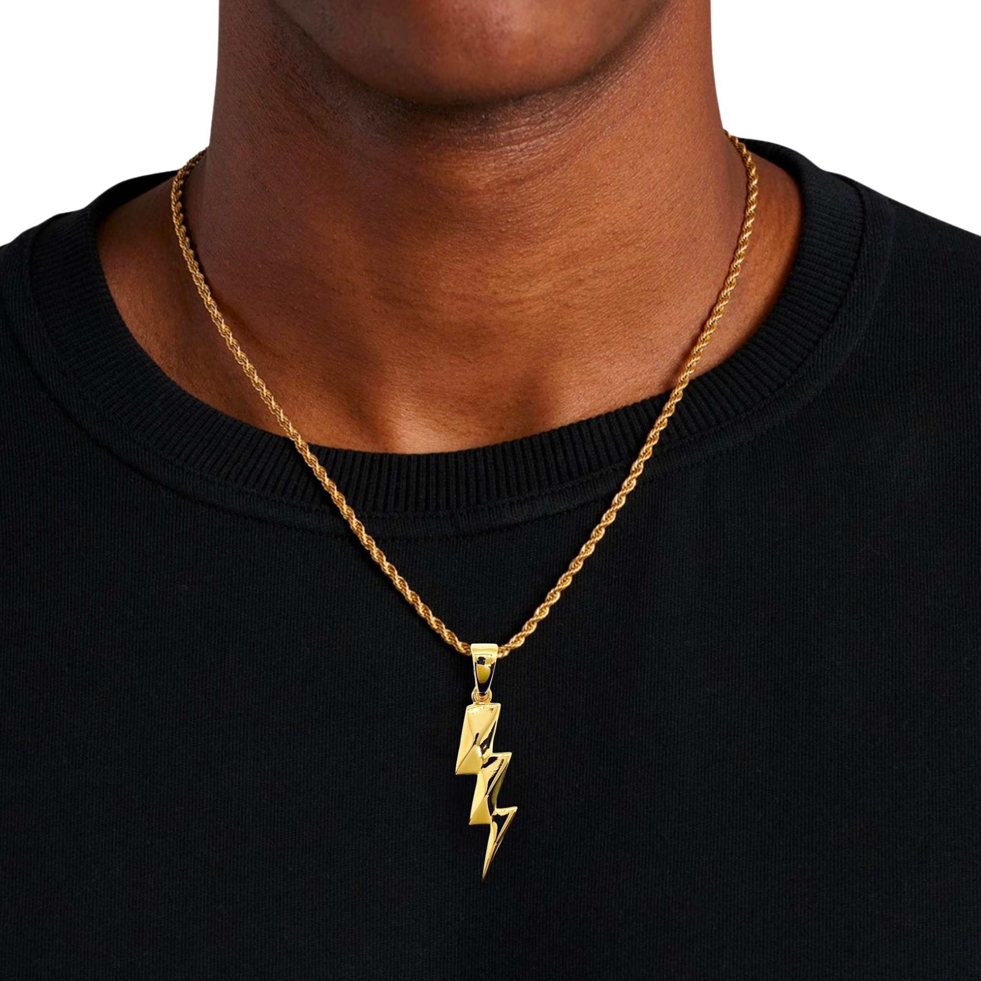 Thunder Bolt Gold Pendant