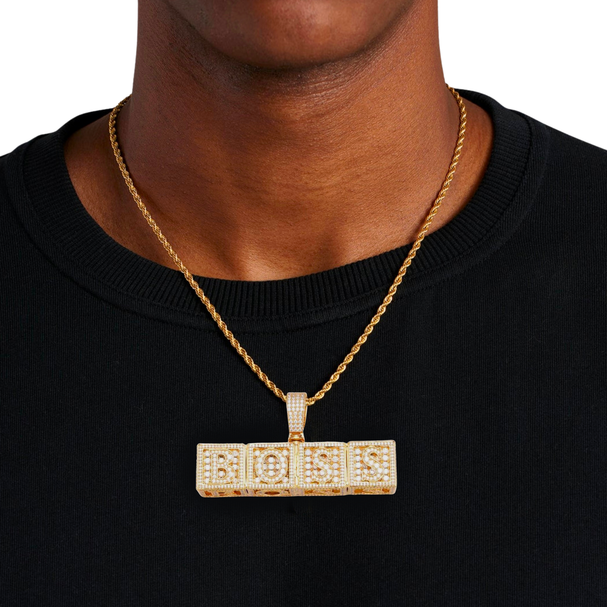 Cubic Box Letter Custom Pendant