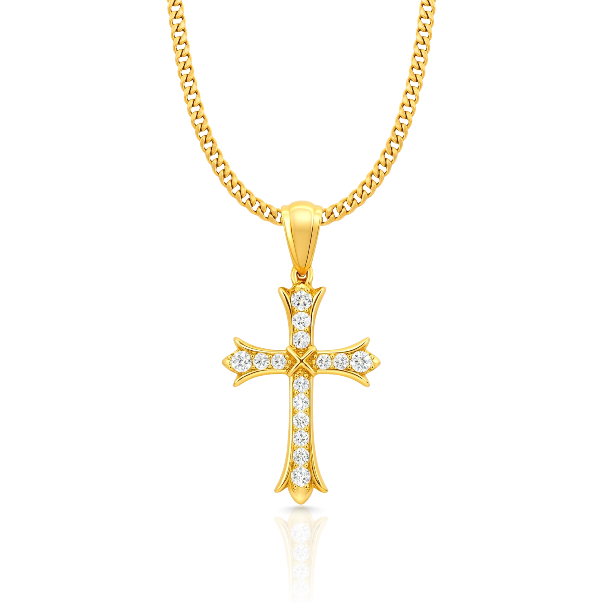 Roman Cross Pendant (18k Gold)