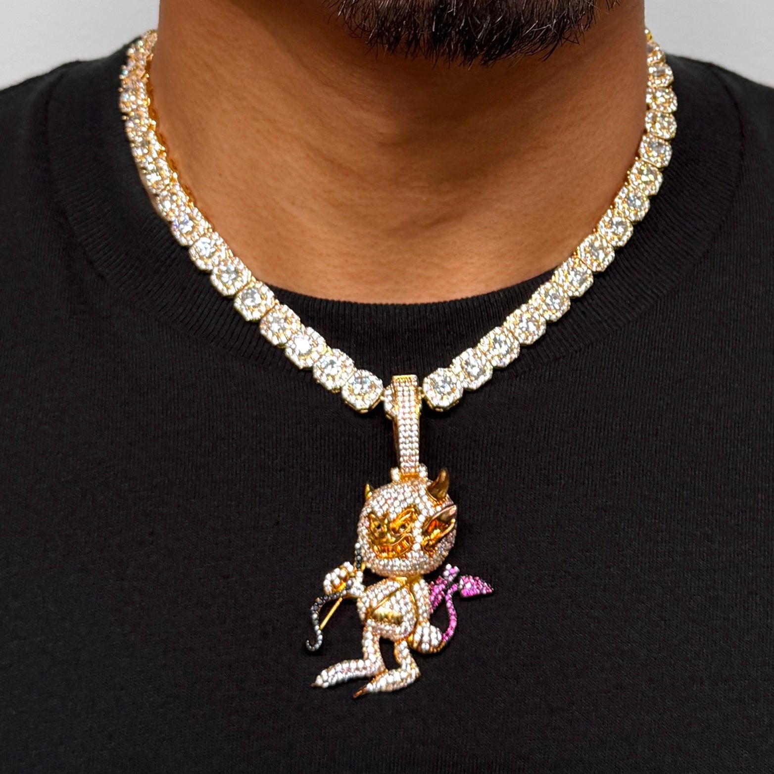 Devil Cupid Diamond Pendant