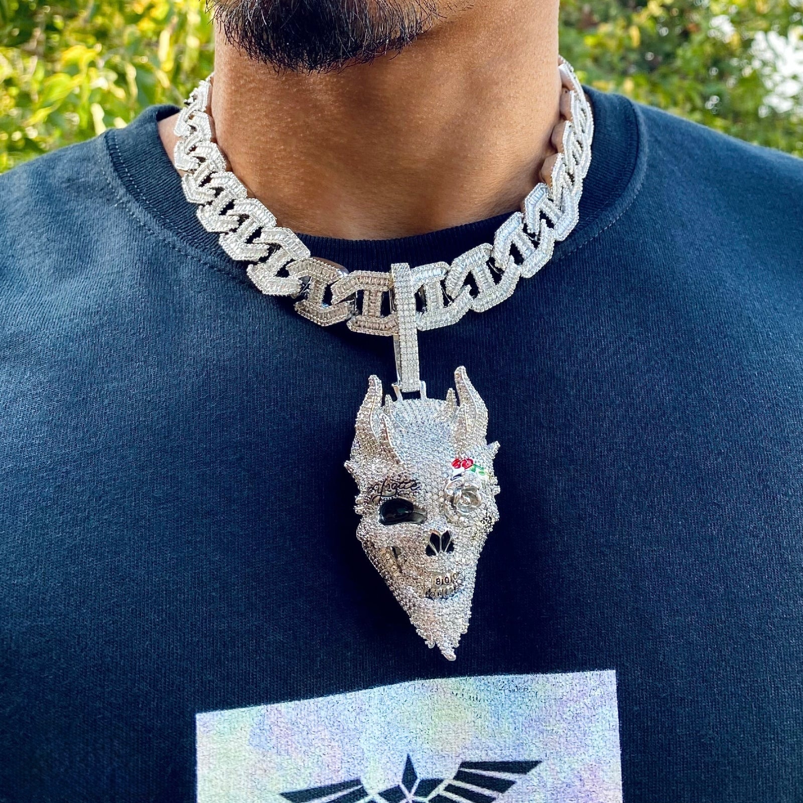 Skull Head Diamond Pendant