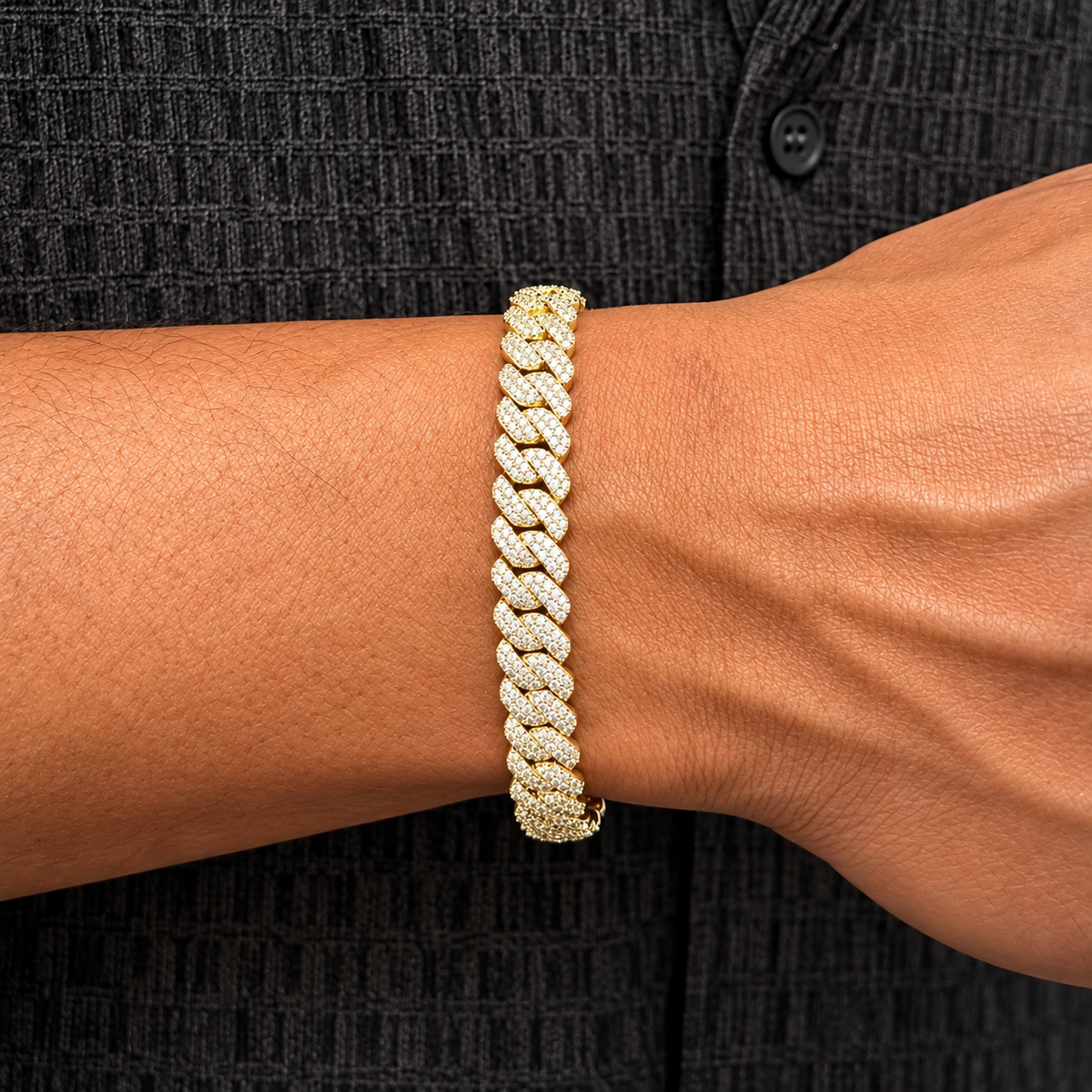 Diamond Prongs Bracelet 14K 8mm