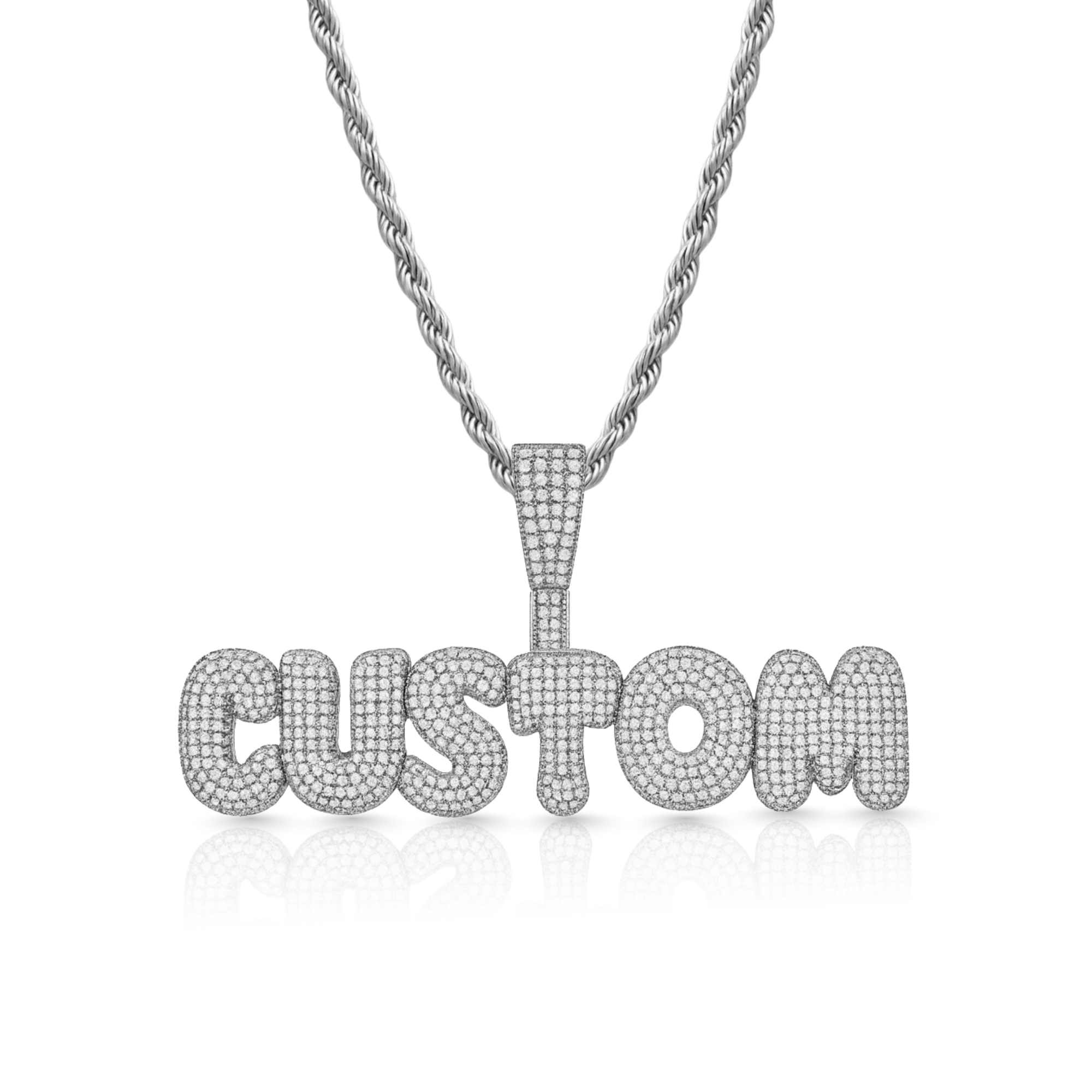 Medium Bubble Letter Custom Pendant