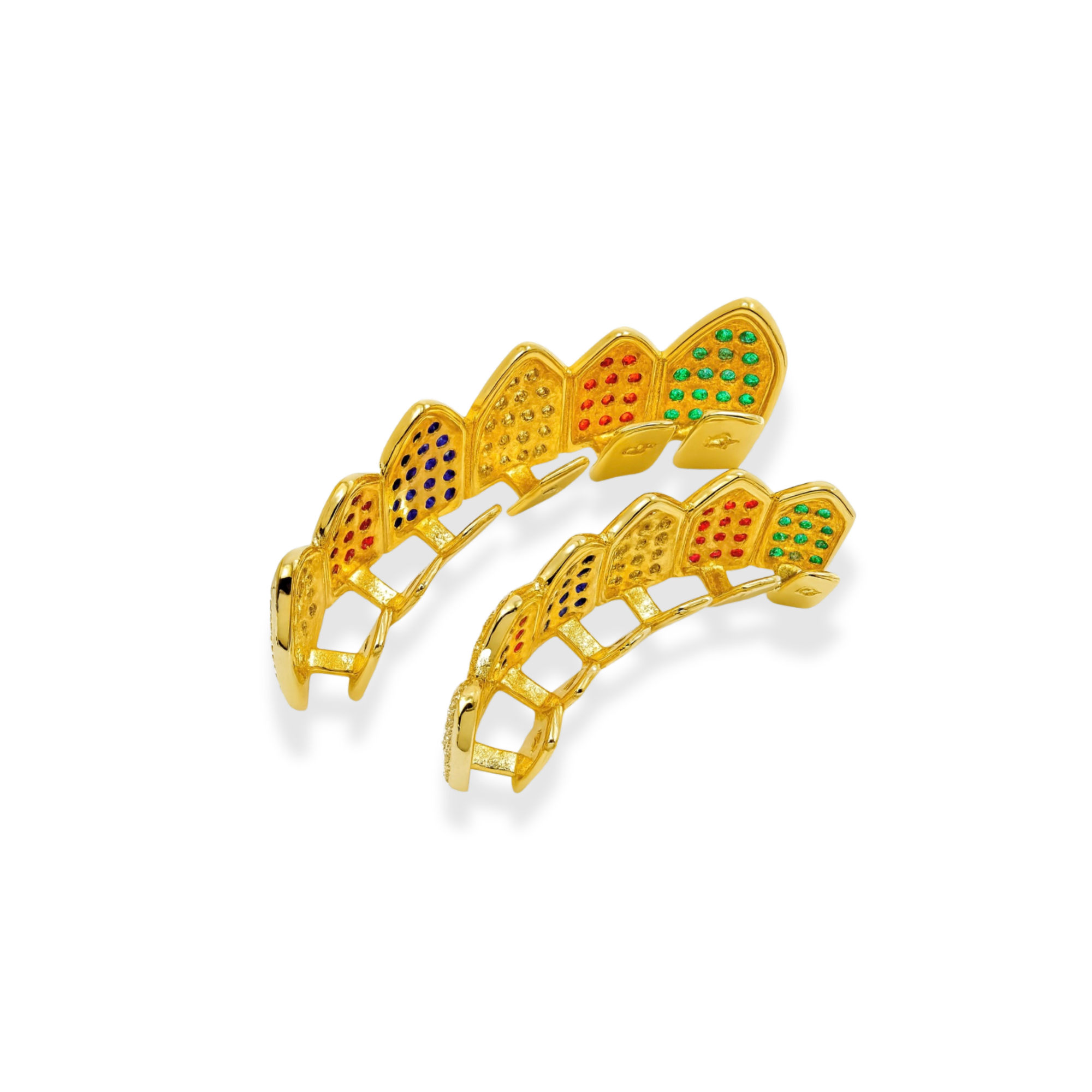Ruby Gold Diamond Grillz