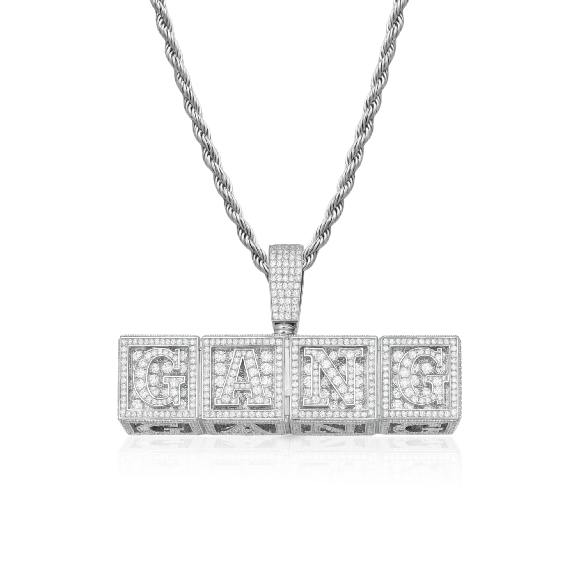 Cubic Box Letter Custom Pendant